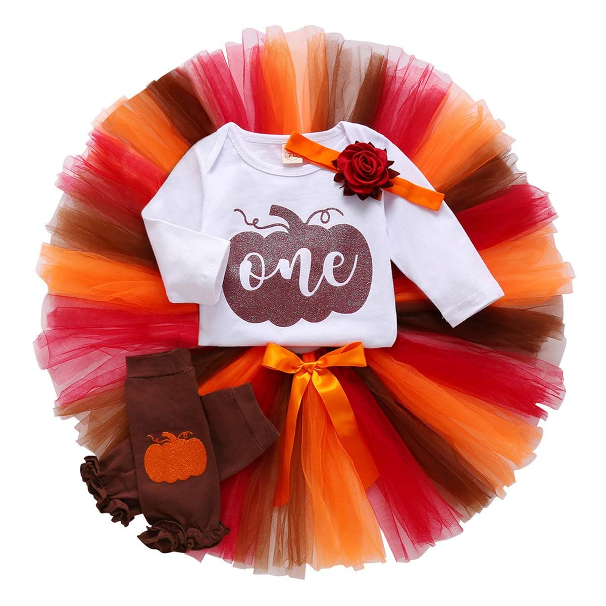 Baby Girl 1st Birthday Pumpkin Outfit