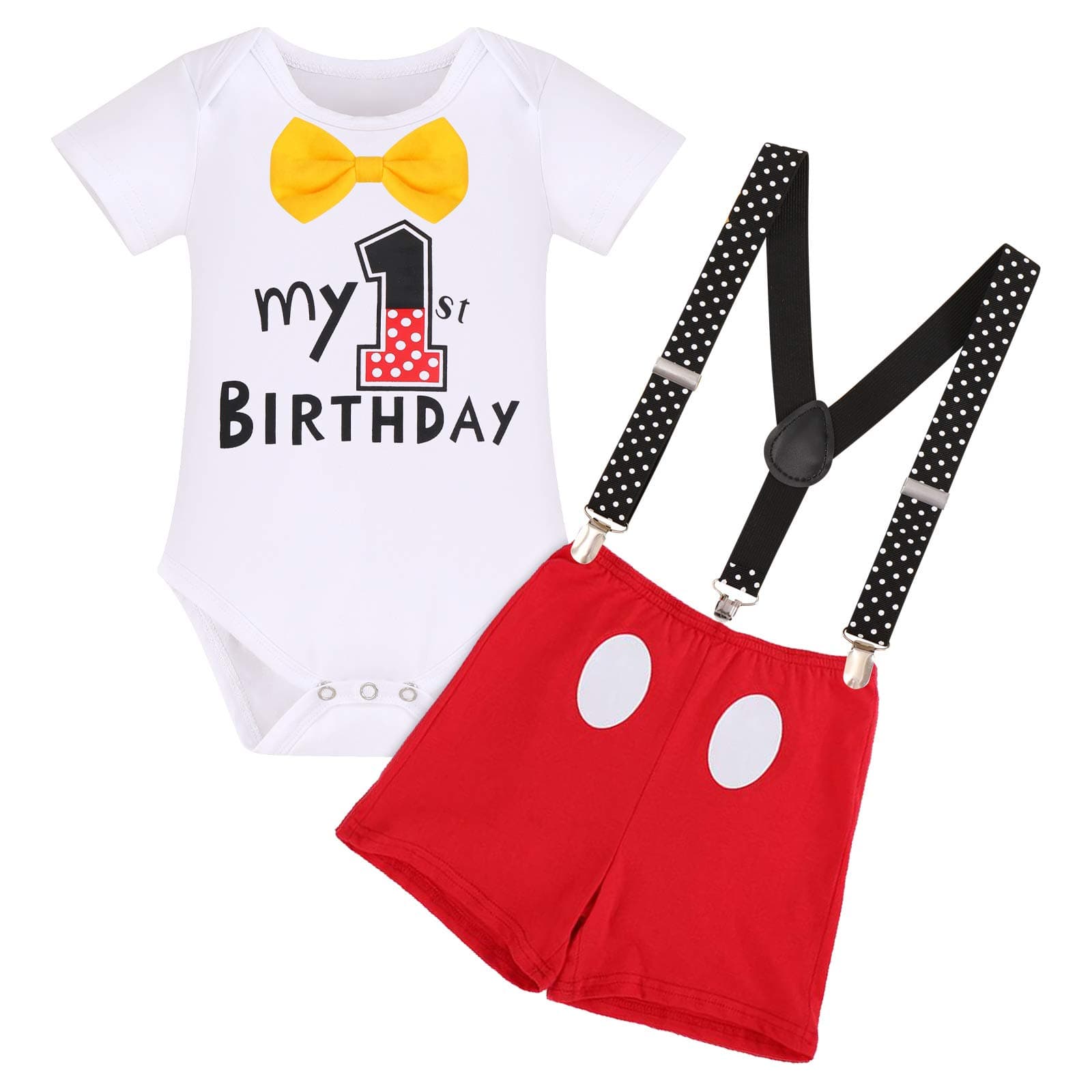 Gentleman Mouse 1st Birthday Cake Smash Outfit for Baby Boys