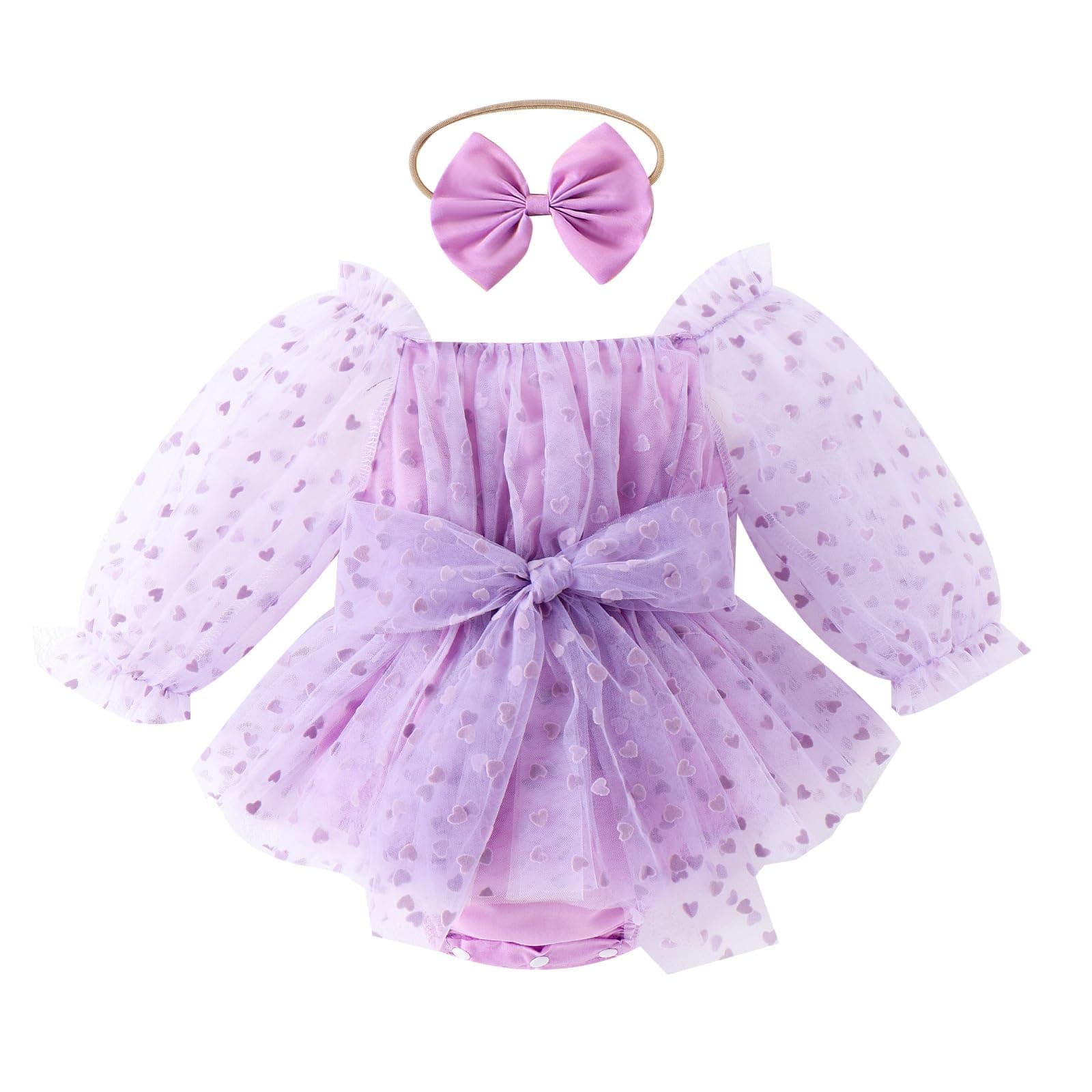 Newborn Baby Girls Butterfly Romper Princess Dress