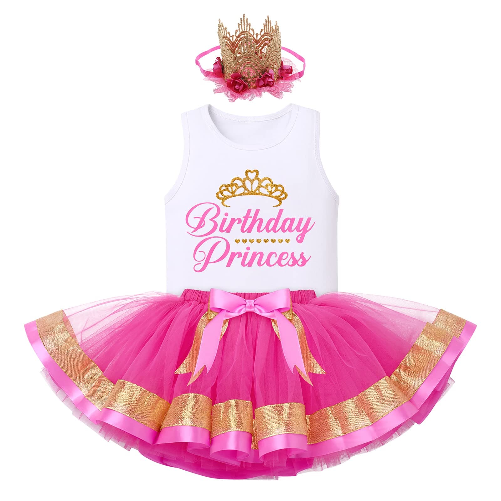 Princess Birthday Outfit for Girls 1-6T