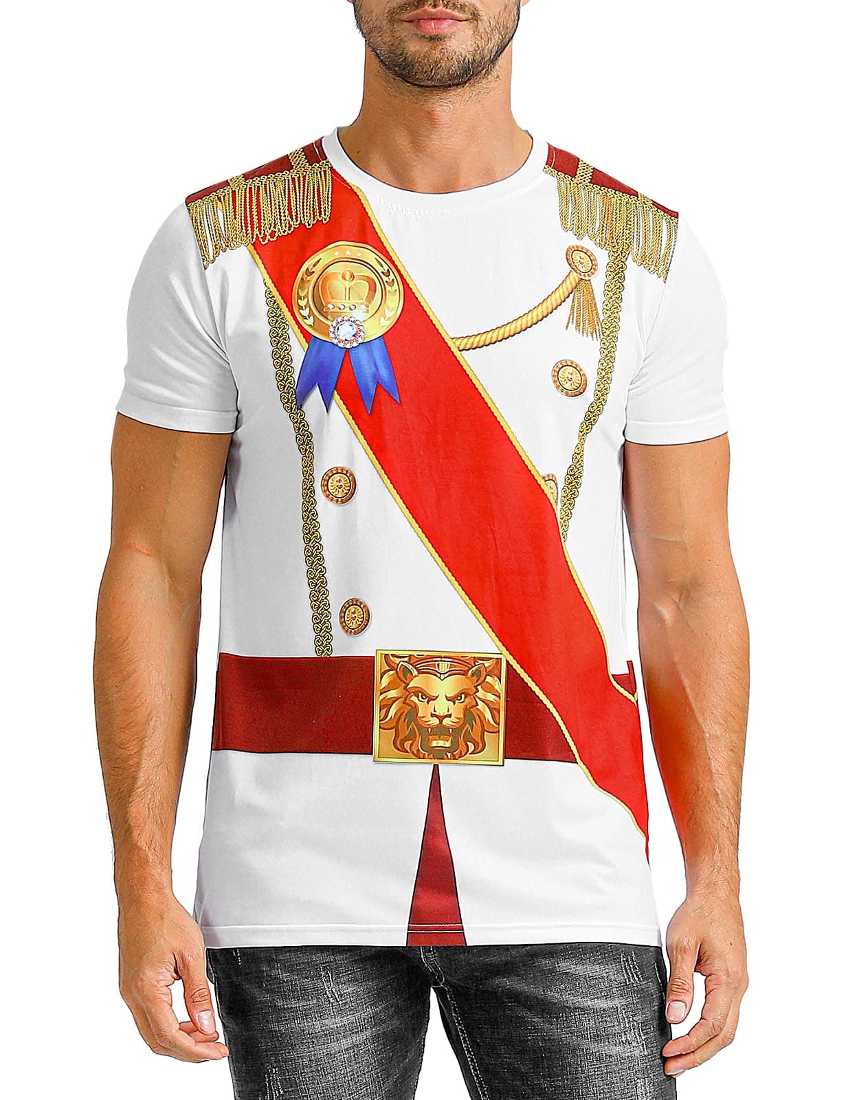Funny Men's Prince Costume T-Shirt for Halloween
