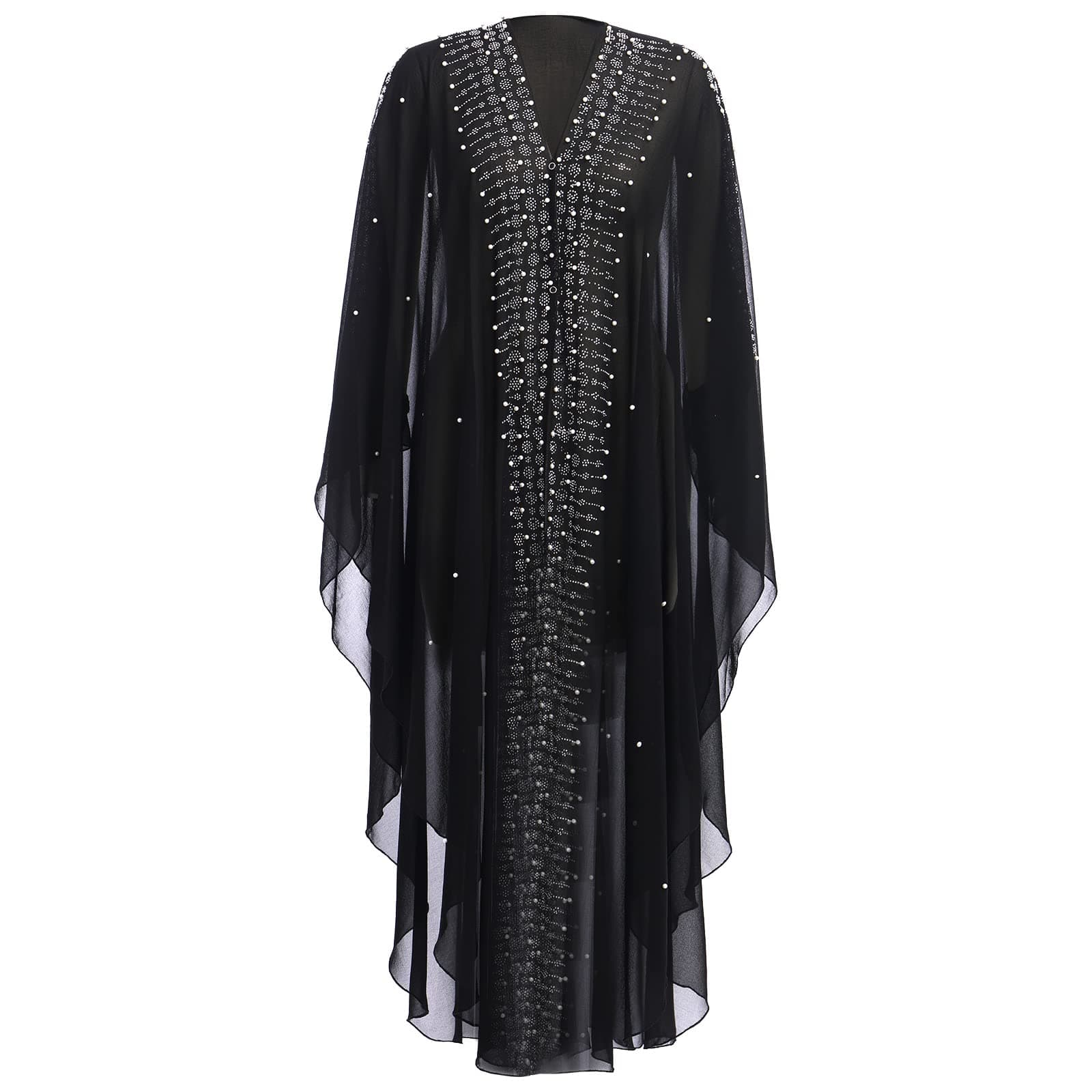 Women's Muslim Hooded Kaftan Dress