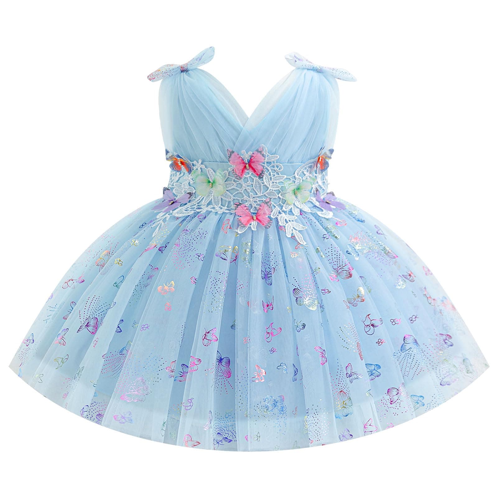 ODOLDI Baby Girls 3D Butterfly Birthday Dress Photography Wedding Cake Crush