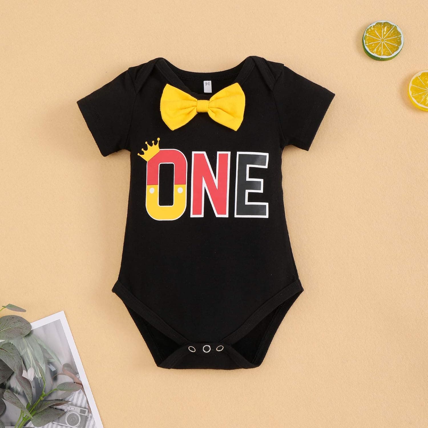 Baby Boy Mouse 1/2 First Birthday Outfit Romper + Suspenders + Pants + Headband Half Way to One Cake Smash Photo Shoot