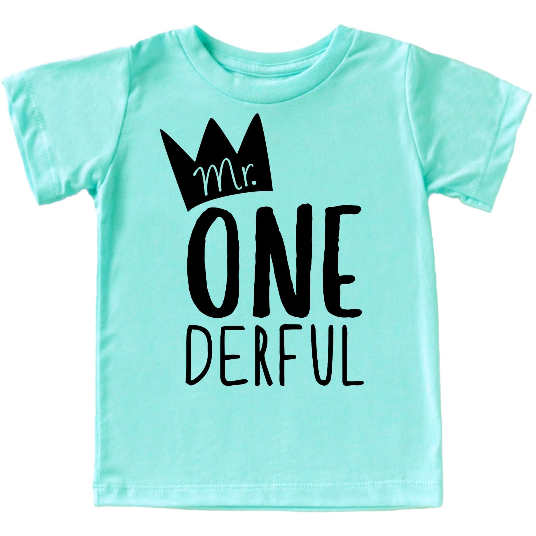 Mr One-Derful Baseball Tee Shirt for Boys 1st Birthday