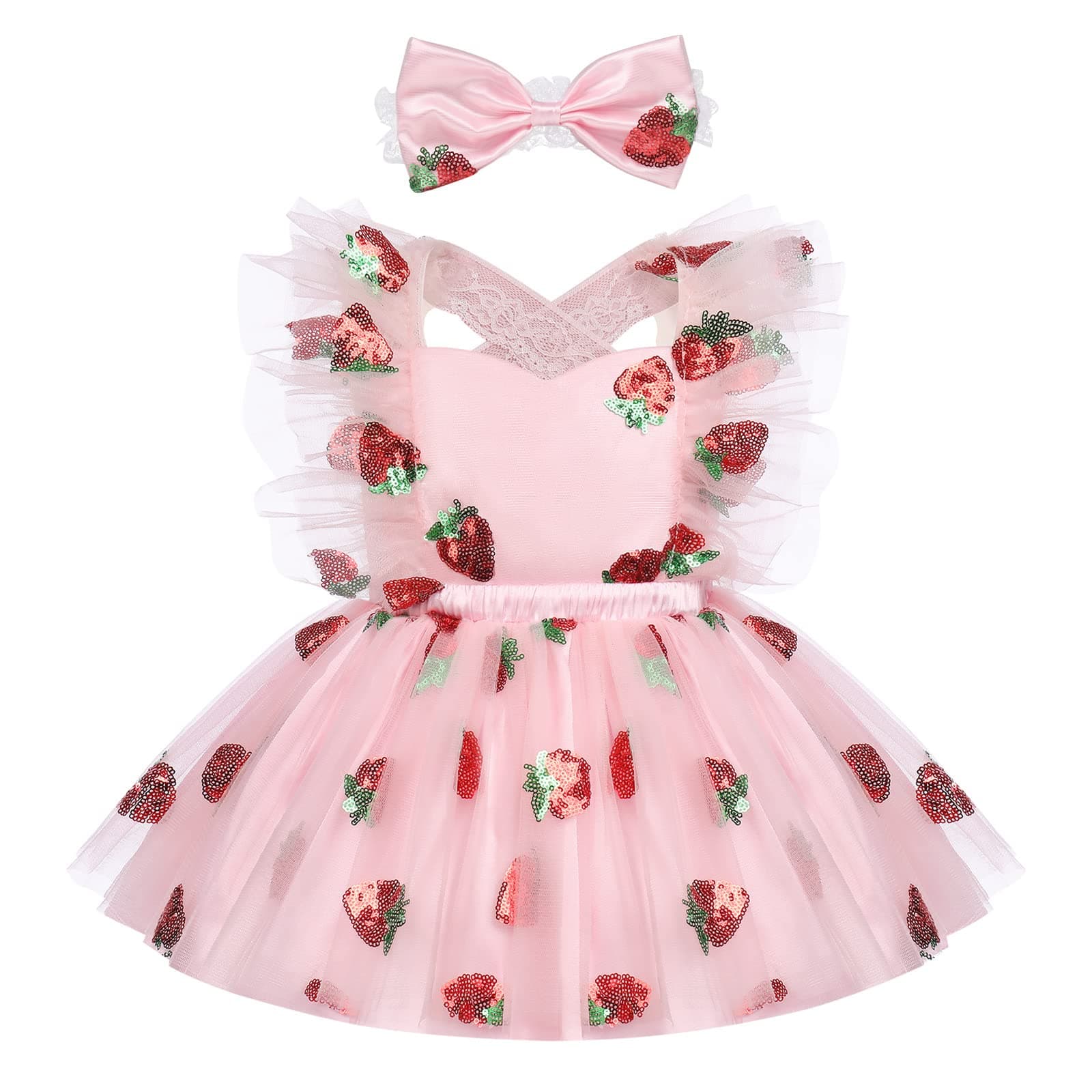 Colorful Polka Dots Romper Tutu Dress for Baby Girls 1st Birthday Party