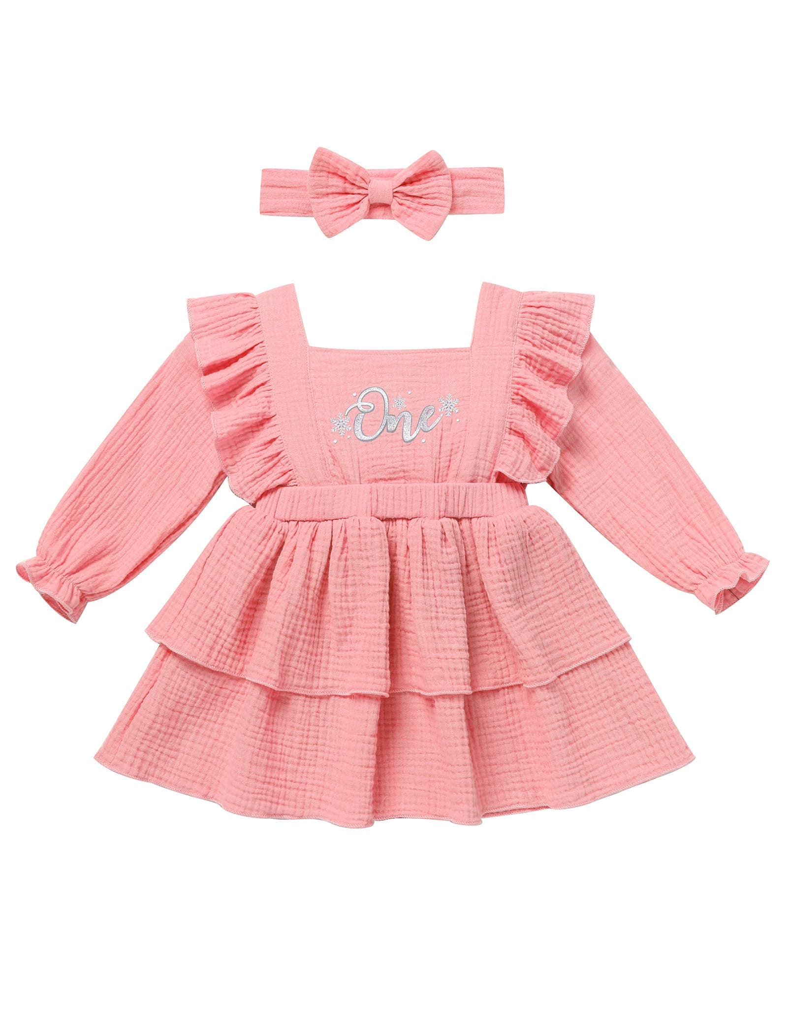 Winter Snowflake 1st Birthday Outfit for Baby Girls