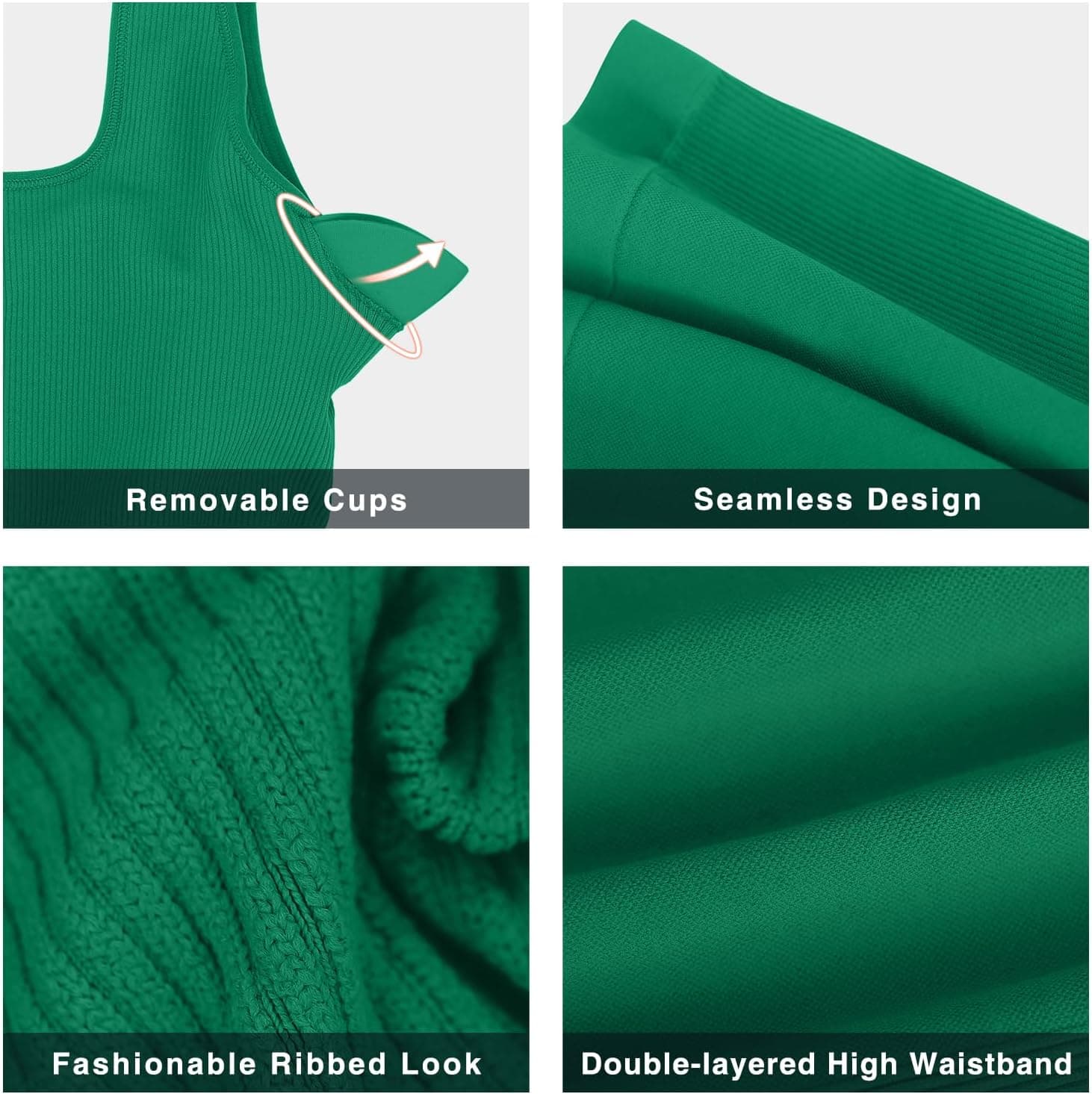 Workout Sets for Women 2 Piece Outfits Seamless Ribbed Sport Bra High Waist Shorts Reg & Plus Size
