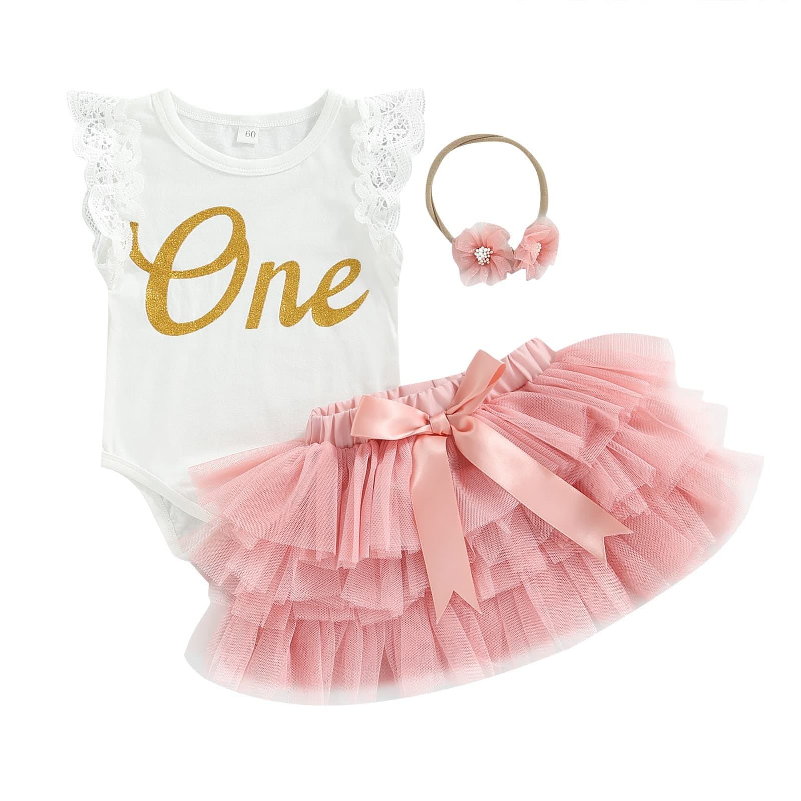 Biayxms Baby Girl First Birthday Outfit with Tutu Skirt and Headband
