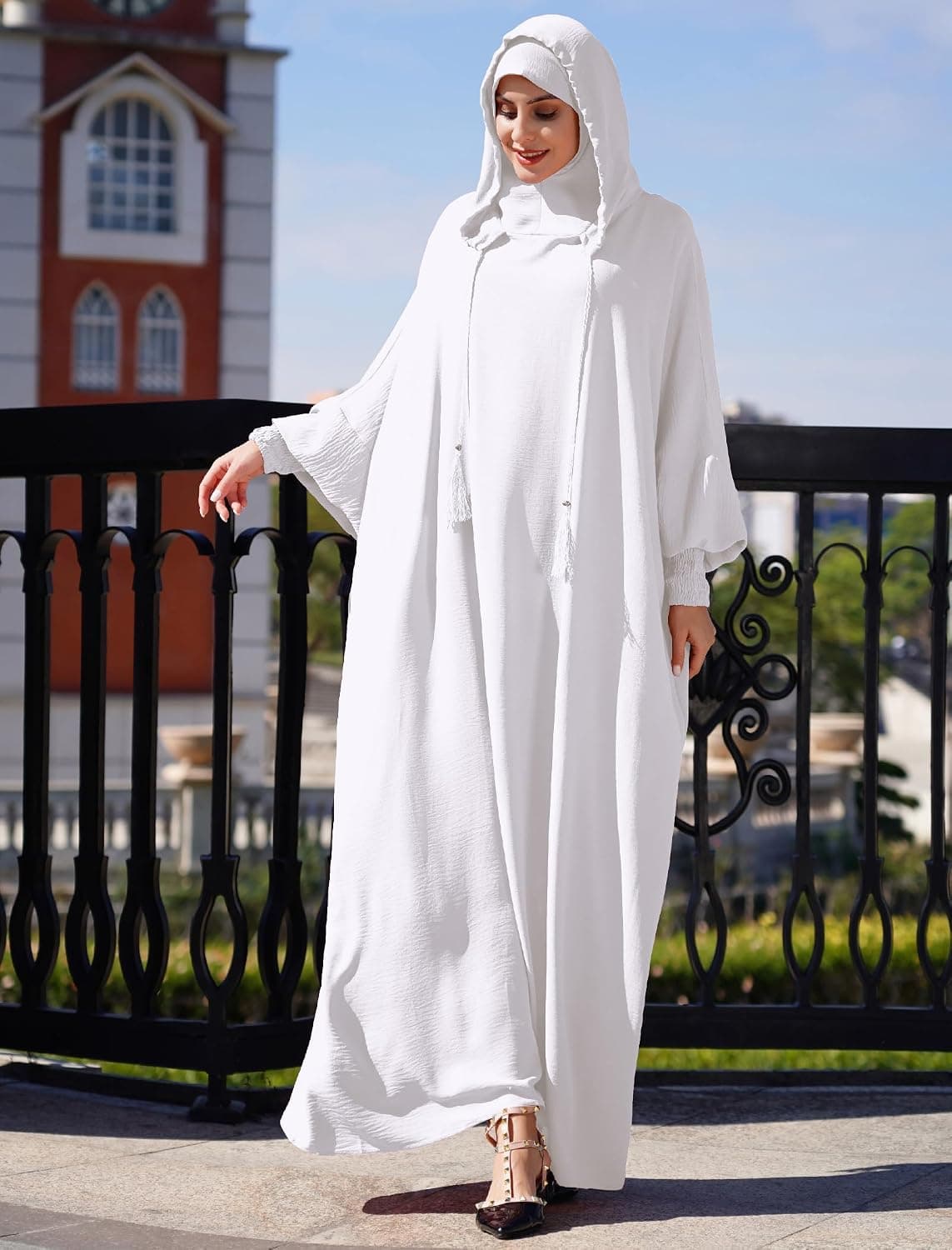 Women Muslim Abaya Prayer Hijab Dress Islamic Dubai Long Sleeve Full Cover Niqab Robe One-piece Hooded Kaftan Clothes