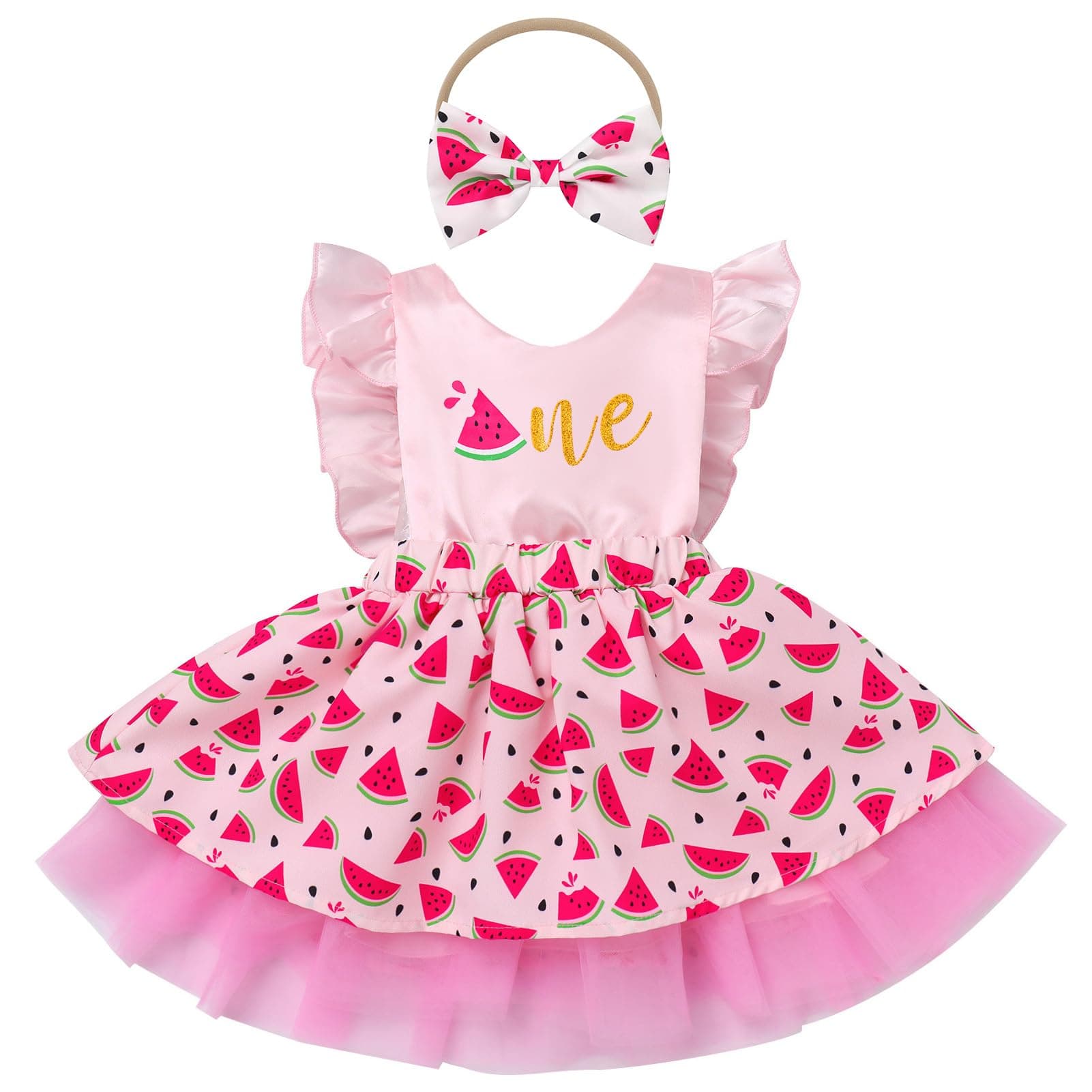 Cow Print Toddler Girl 1st Birthday Outfit Set