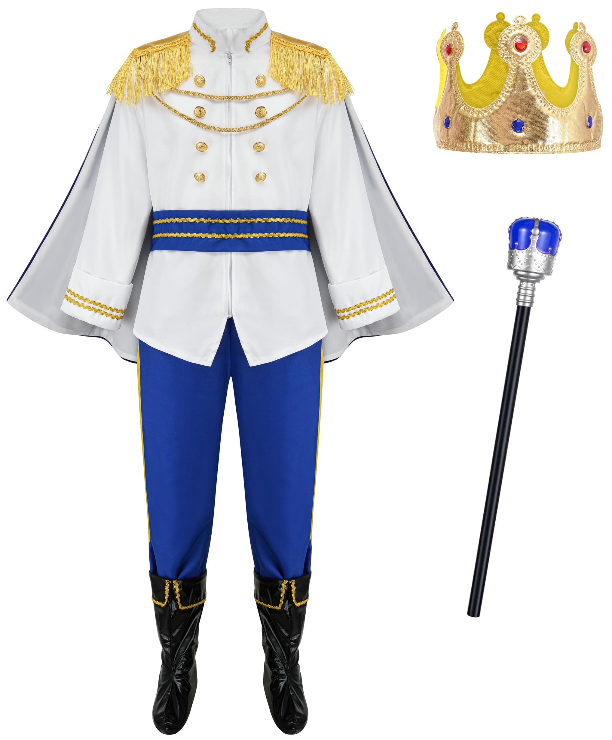 Boys' Prince Charming Costume - Kids Royal Outfit for Birthdays and Halloween