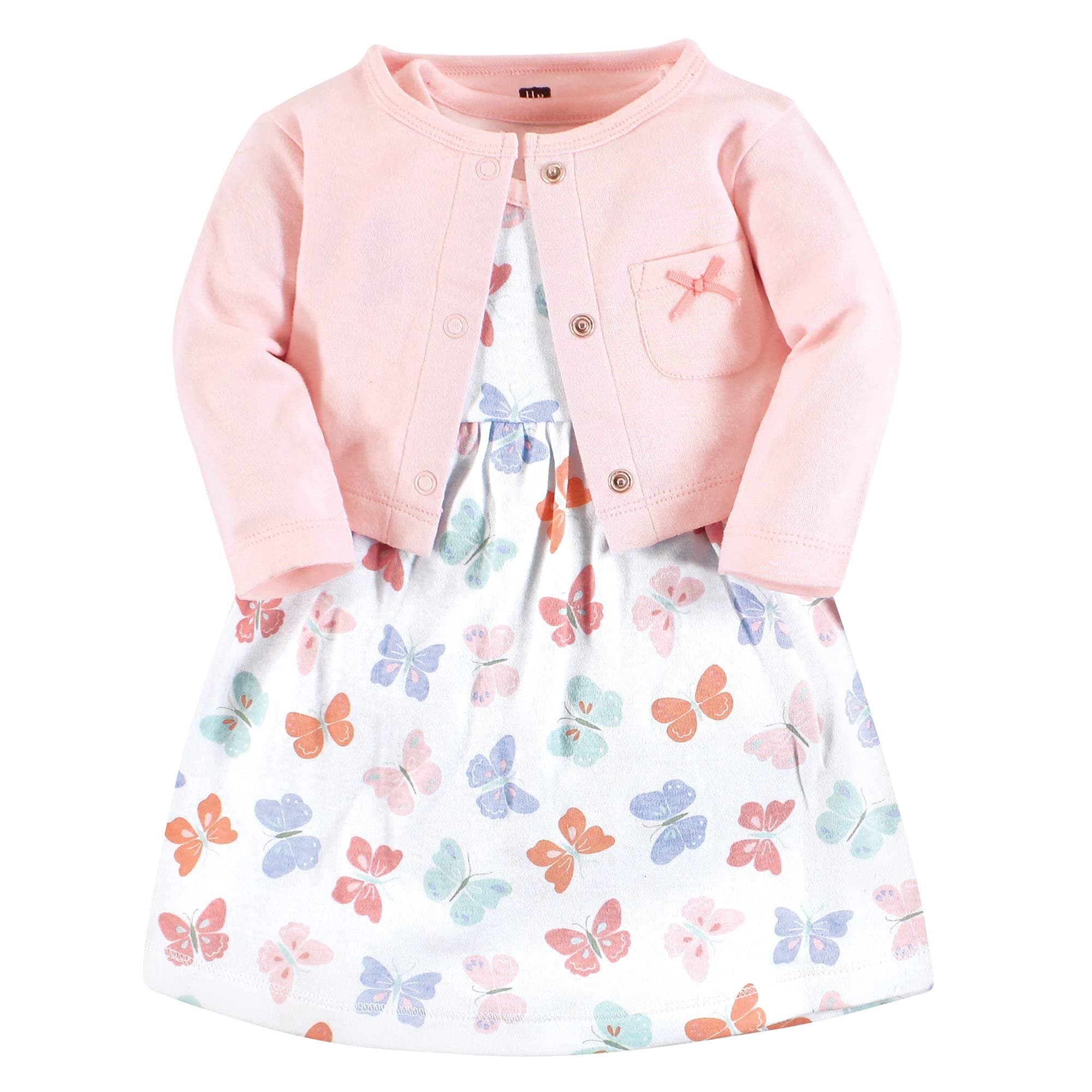 Hudson Baby Girls' Cotton Dress & Cardigan Set