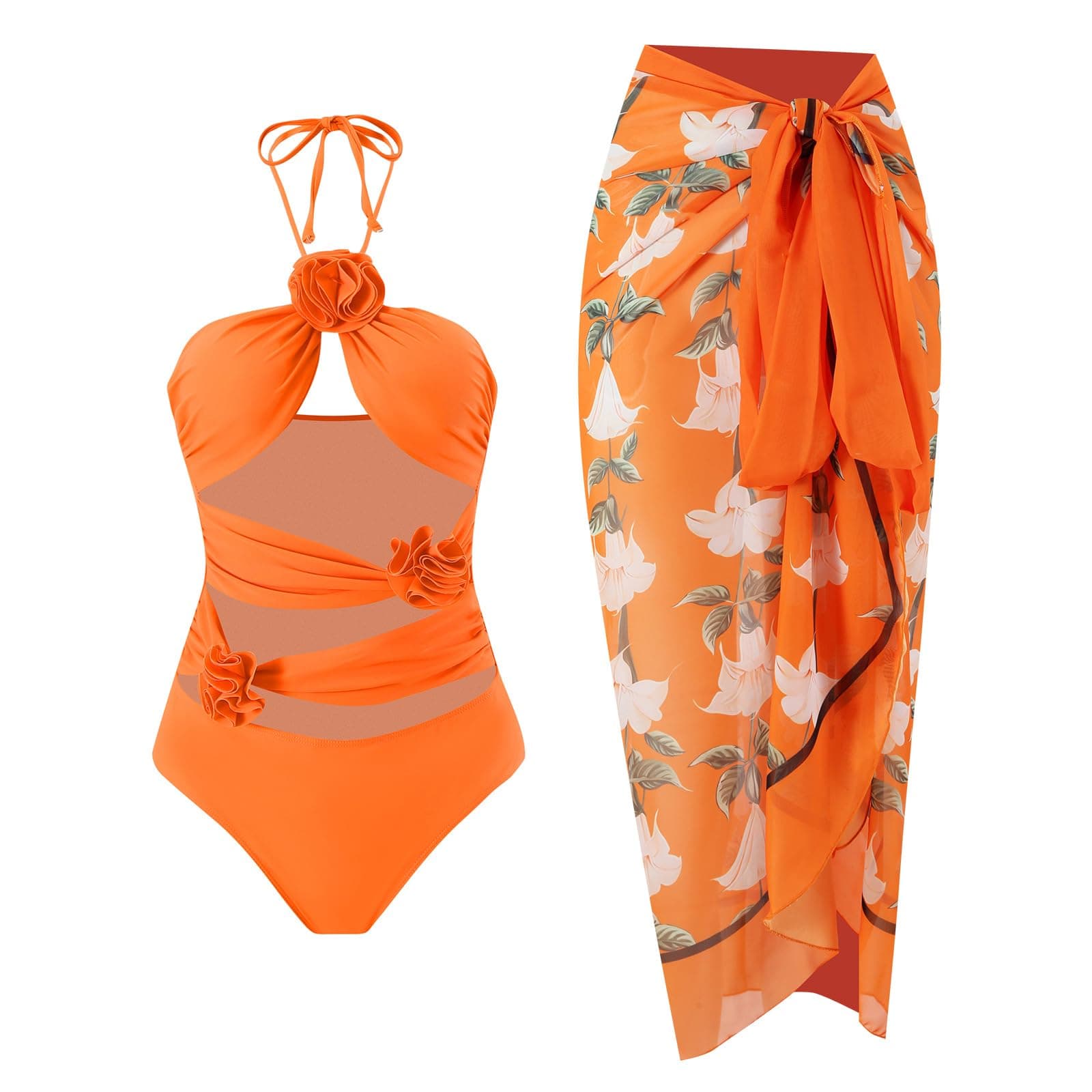 Tropical Flower Bikini Set for Women