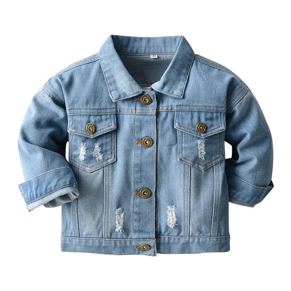 IMEKIS Toddler Denim Hooded Coat for Boys & Girls Fall Outwear