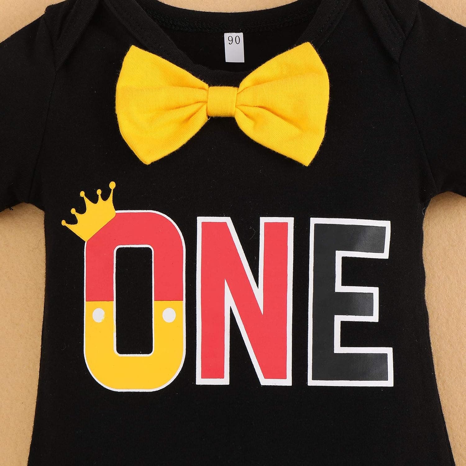 Baby Boy Mouse 1/2 First Birthday Outfit Romper + Suspenders + Pants + Headband Half Way to One Cake Smash Photo Shoot