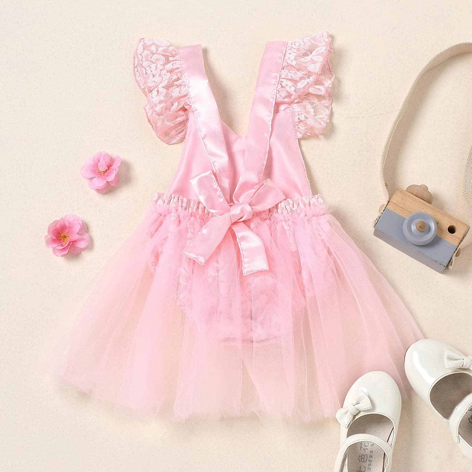Baby Girl 1st Birthday Outfit Boho One Ruffle Lace Romper Princess Tutu Backless Dress Photoshoot Party Clothes