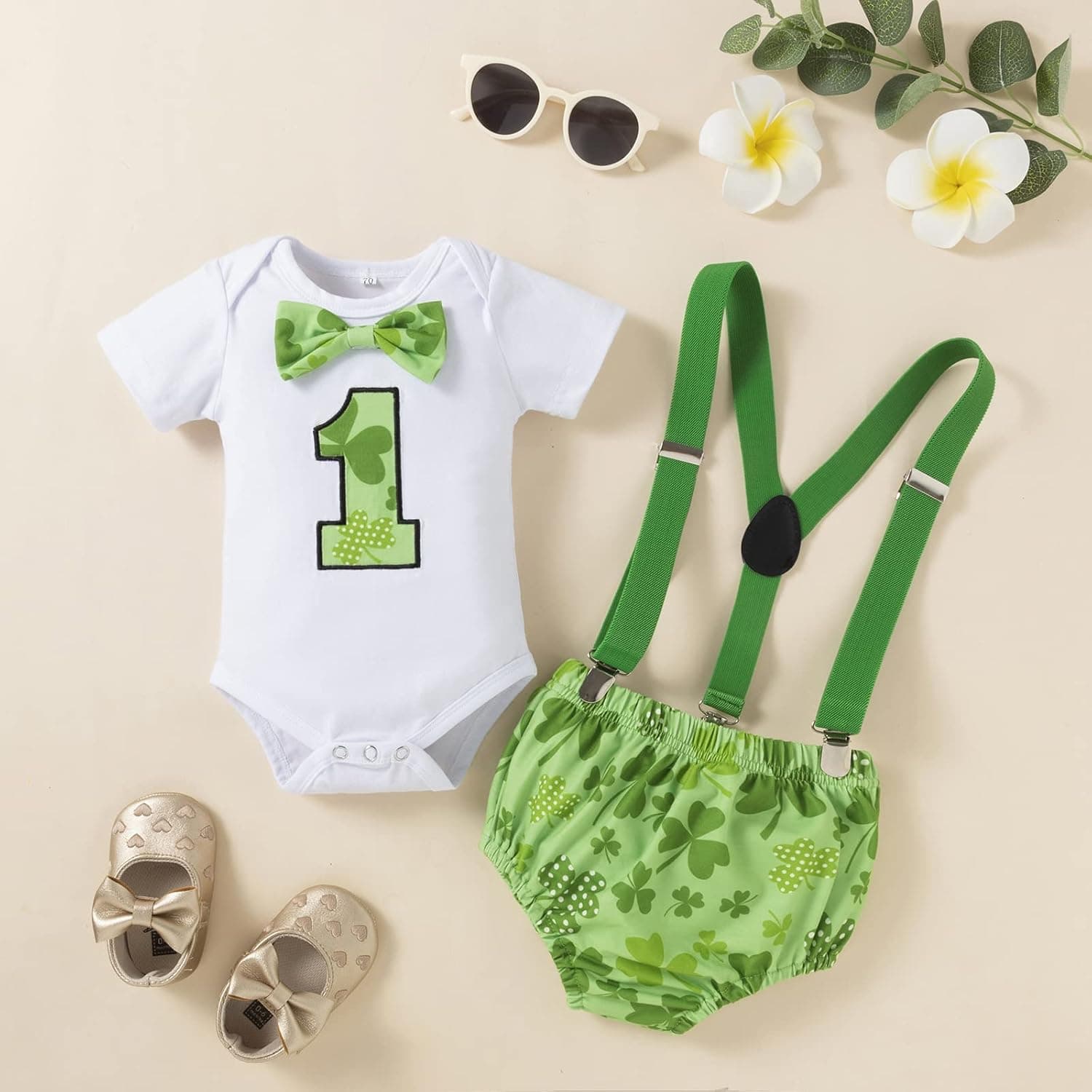 Baby Boy Wild One 1st Birthday Outfit Cake Smash Lion Bowtie Romper + Shorts + Suspenders + Crown Headband Photo Shoot