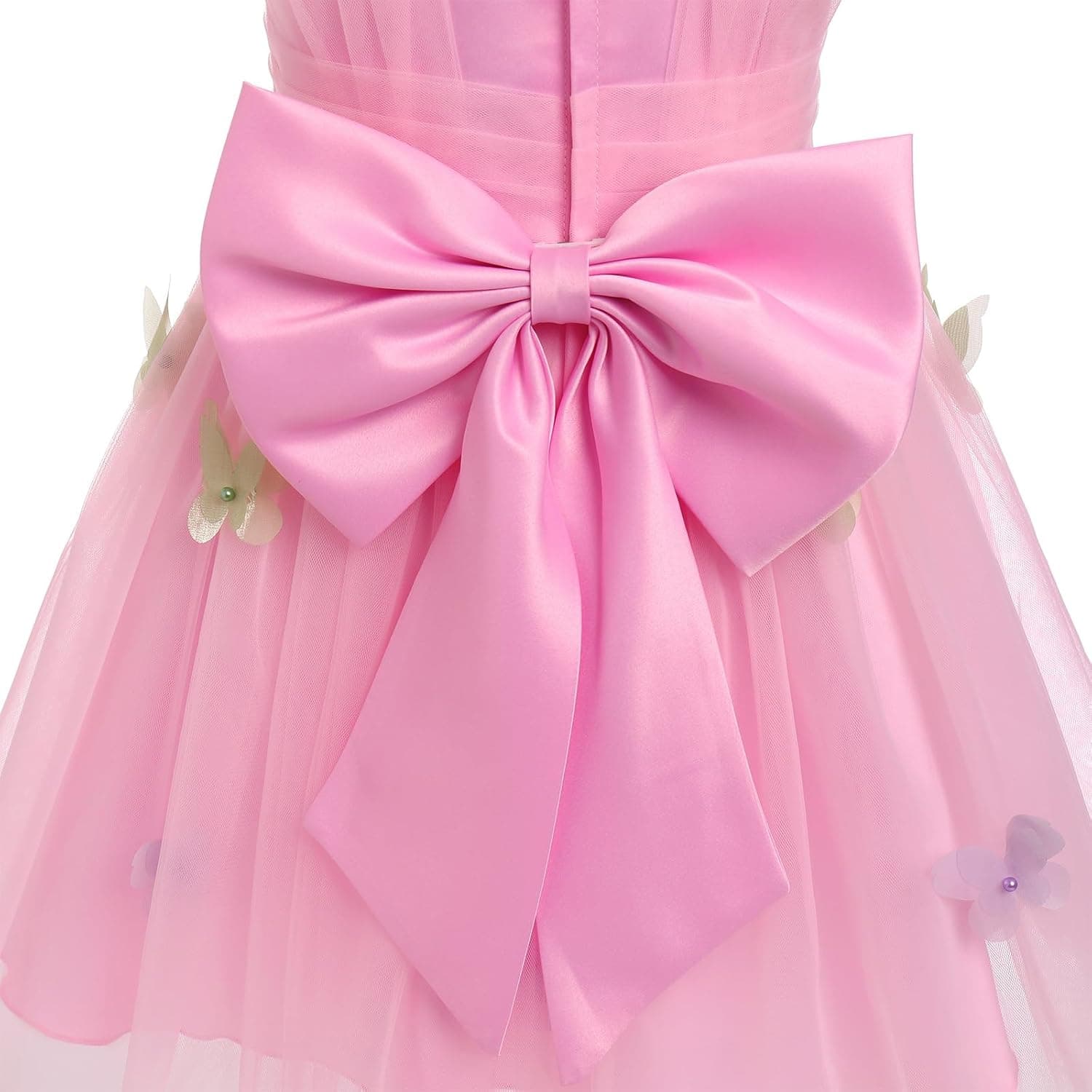 Toddler Baby Girls Butterfly Birthday Dress High Low Tulle Christening Formal Wedding Party Tulle Dresses Photo Shoot