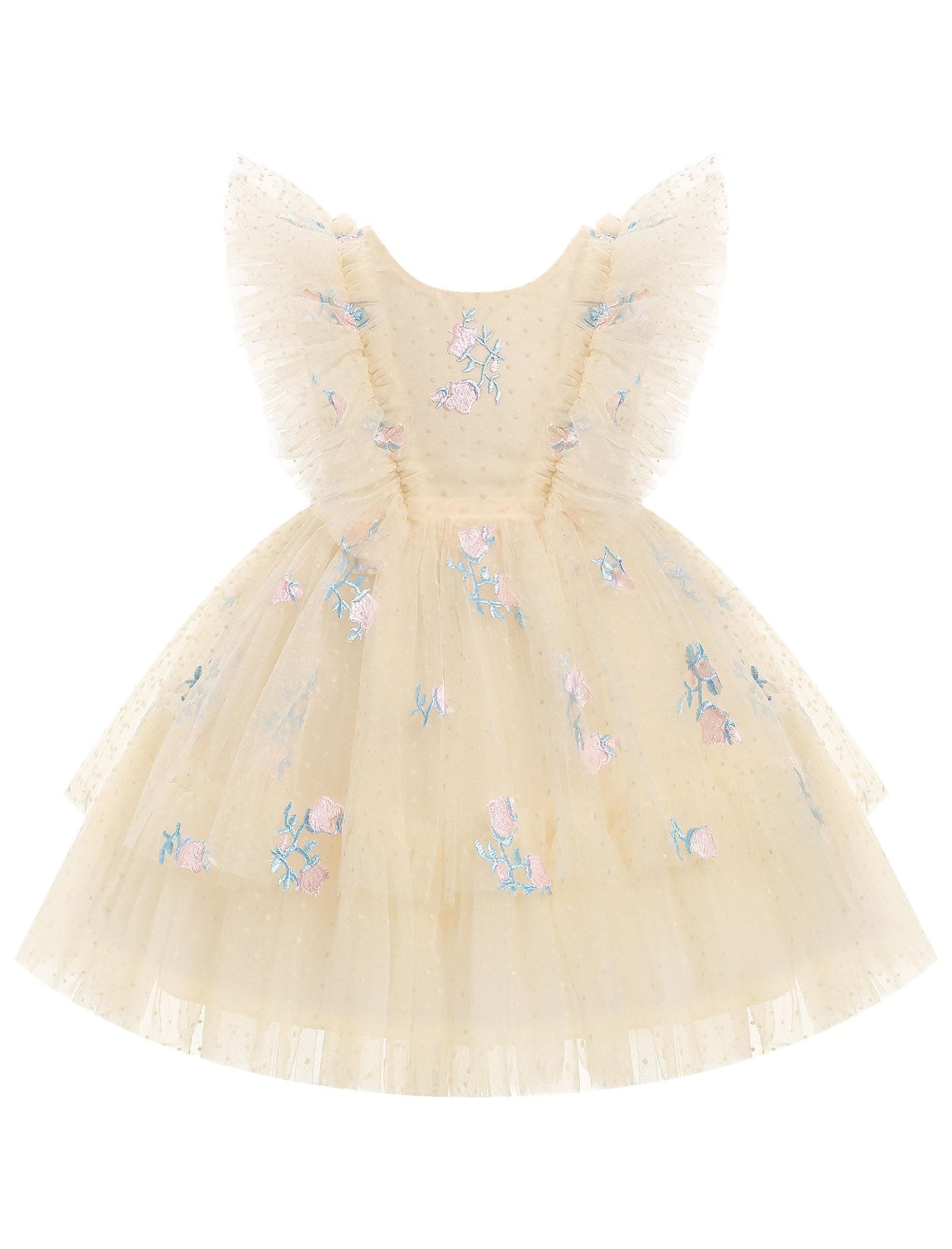 IMEKIS Boho Confetti Stars Princess Dress for Toddler Kids 3-10T