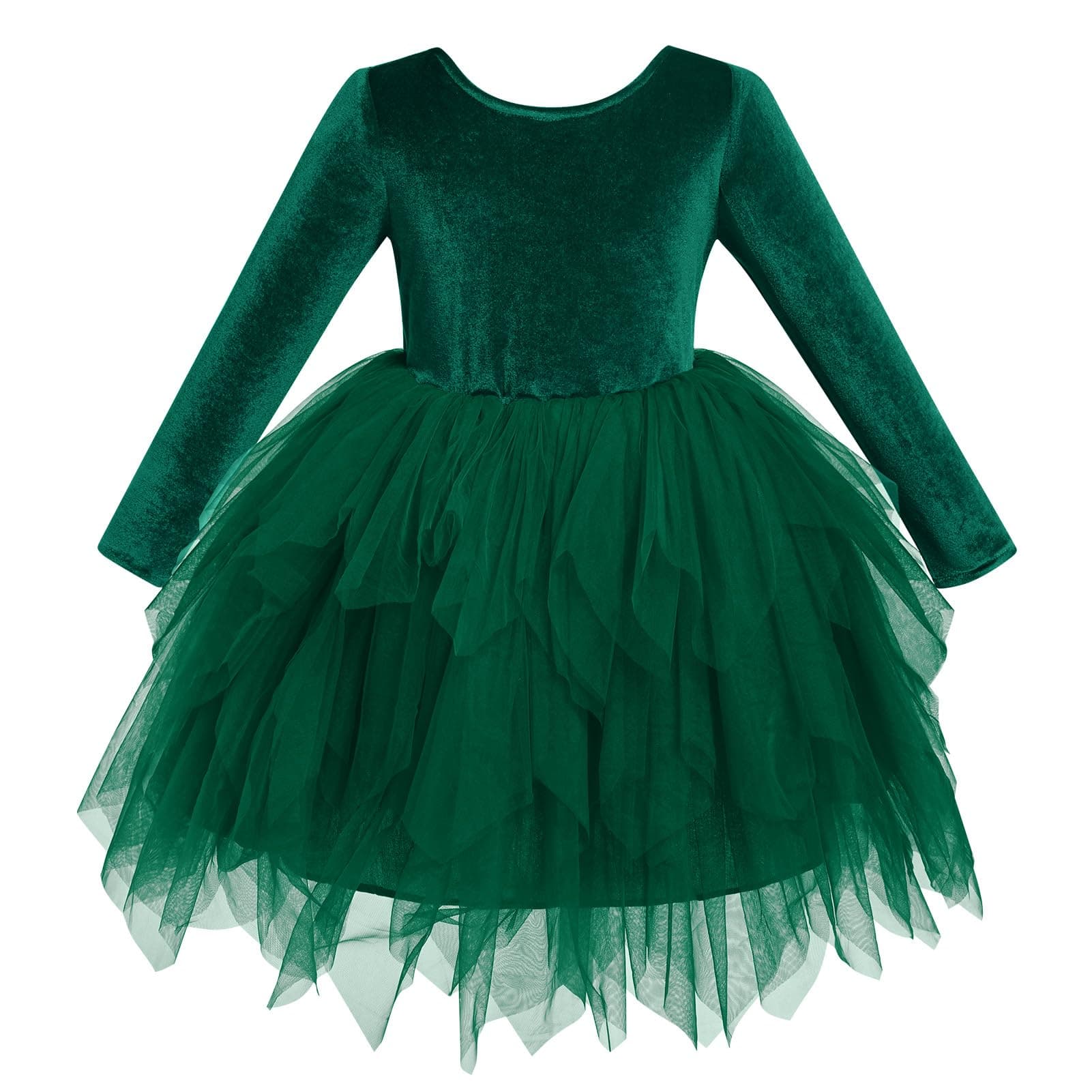 IMEKIS Toddler Girl Christmas Velvet Tutu Dress 1-6T