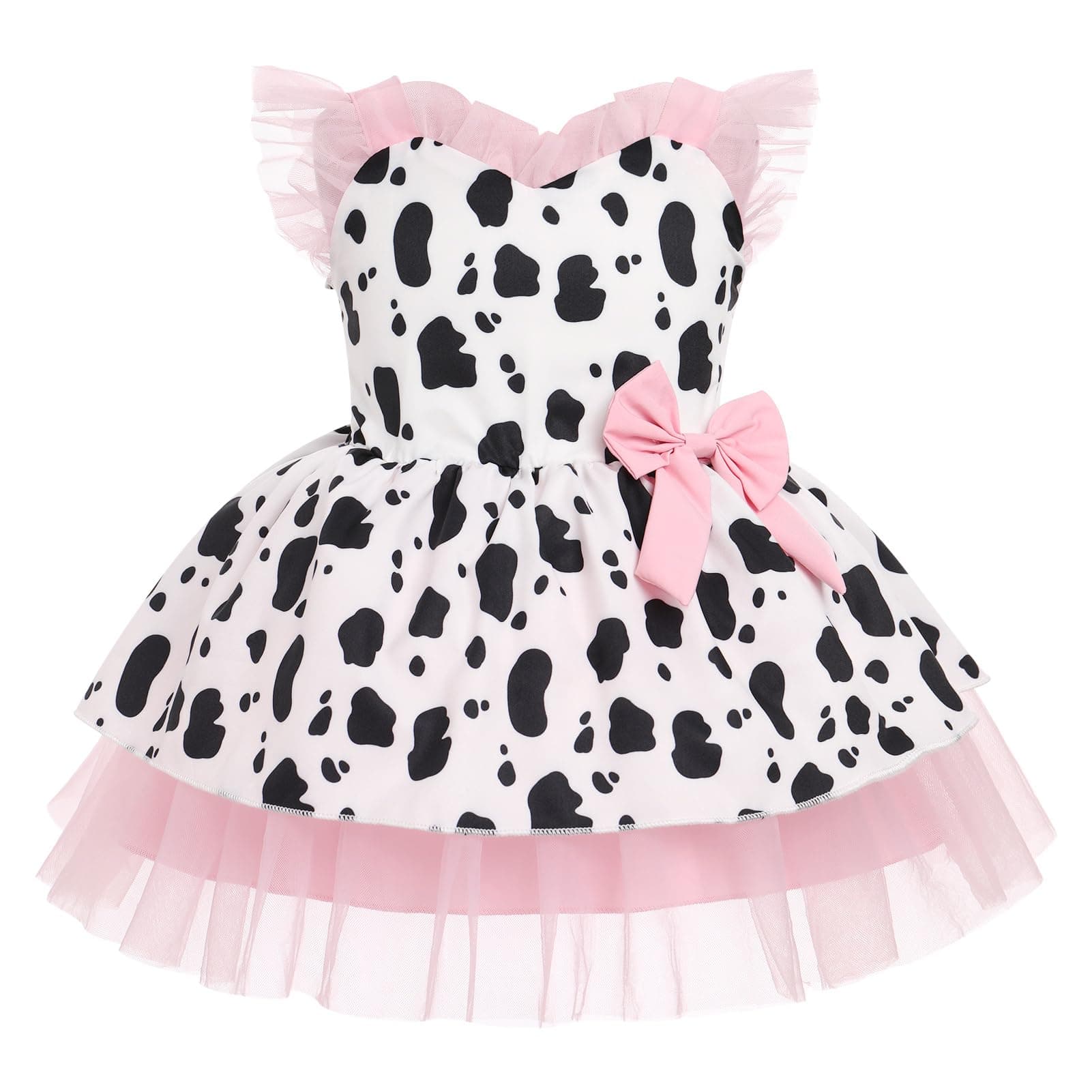 IMEKIS Toddler Girls Strawberry Floral Tulle Birthday Dress Summer Party