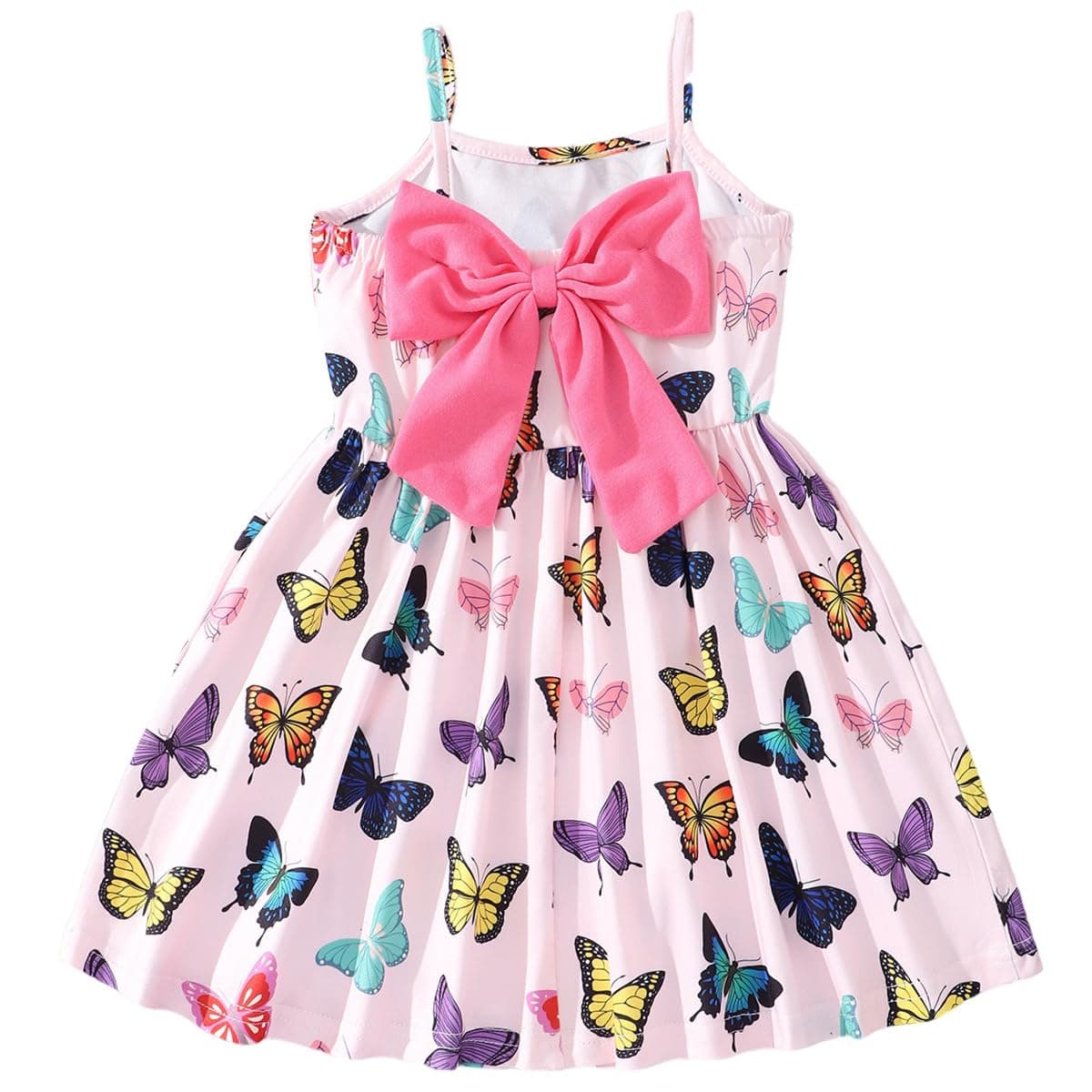 NUBEEHOHO Toddler Dinosaur Backless Sundress for Birthday Beach