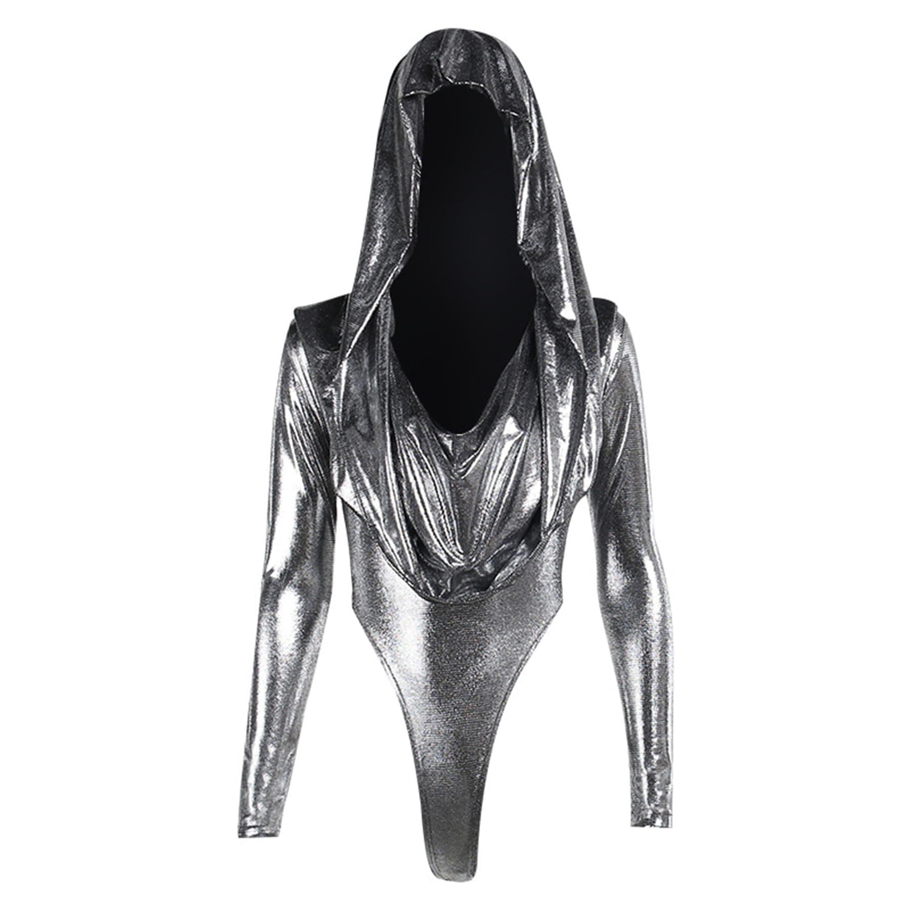 Women Rave Holographic Bodysuit