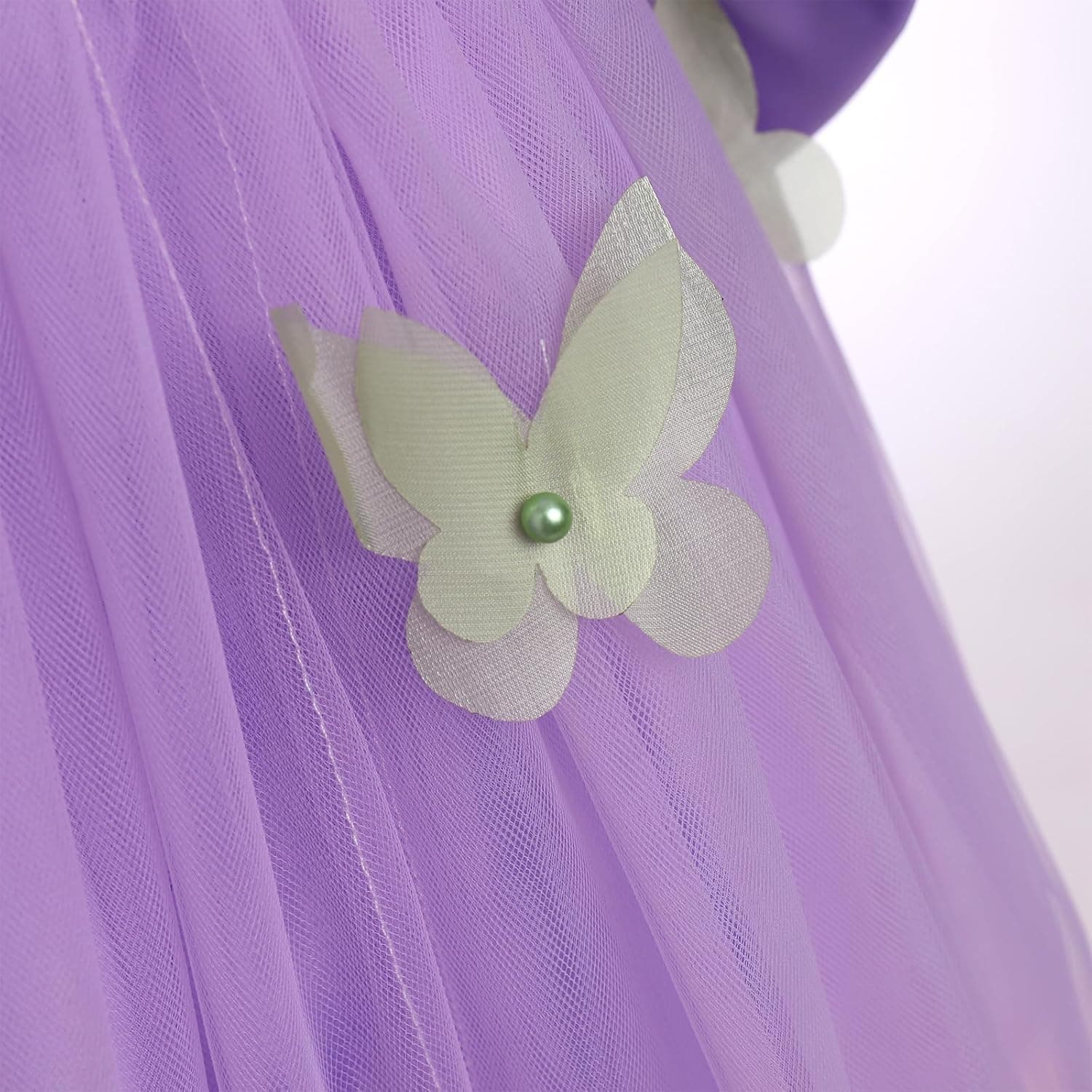 Toddler Baby Girls Butterfly Birthday Dress High Low Tulle Christening Formal Wedding Party Tulle Dresses Photo Shoot