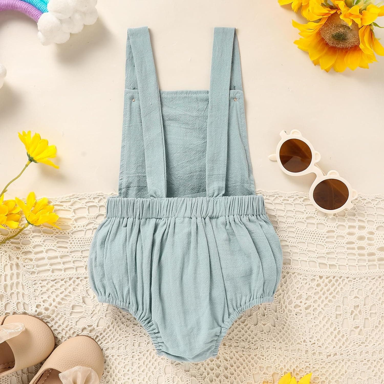 Baby Boys Girls 1st Birthday Romper Baby First Birthday Outfit Boy Solid Color Jumpsuit Cake Smash Outfit