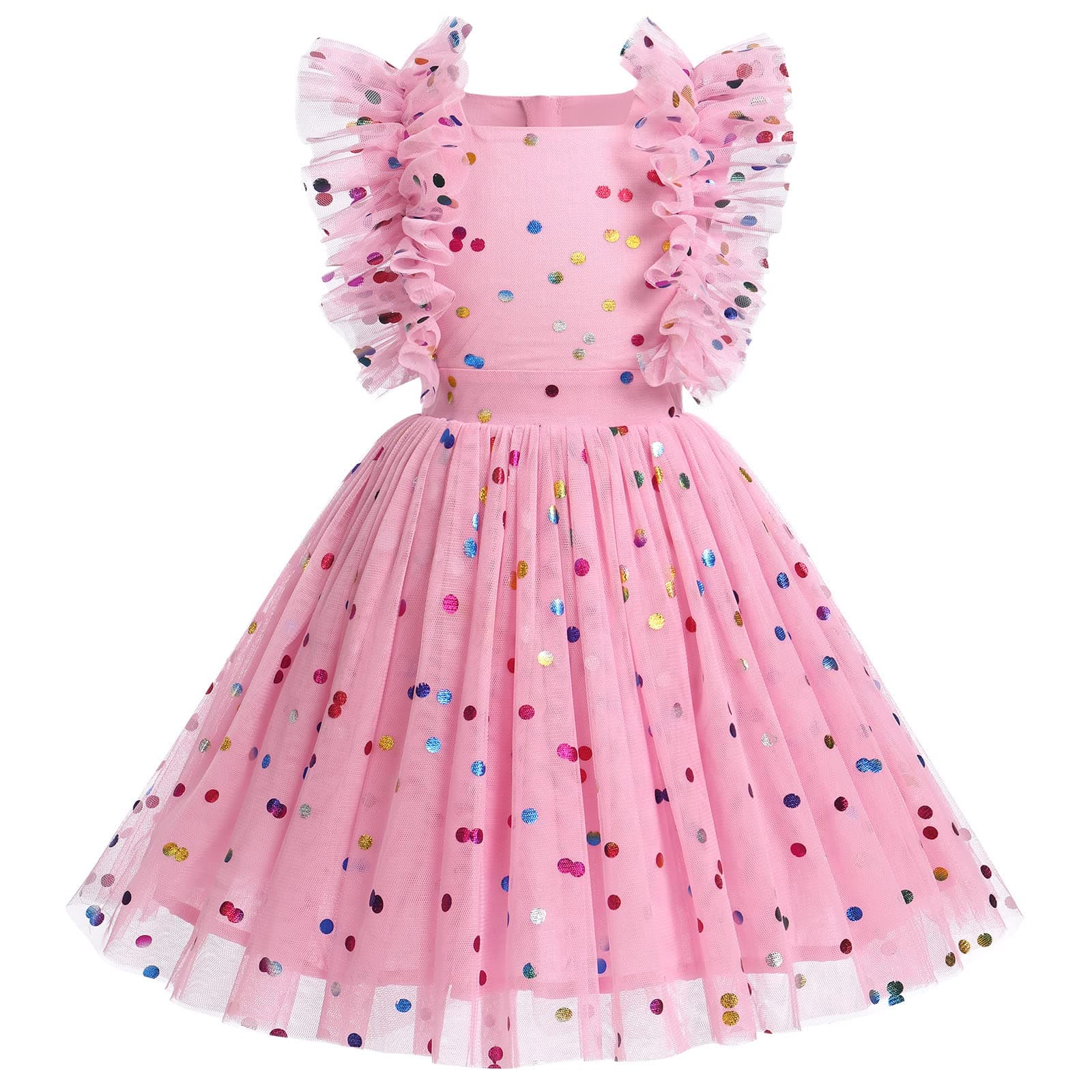 Confetti Birthday Princess Dress for Kids Girls