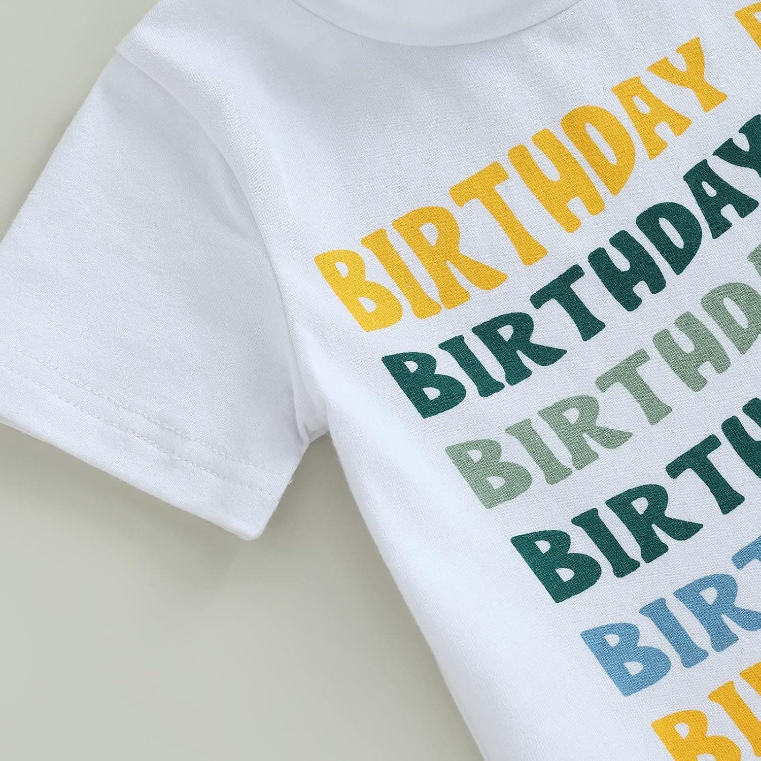 Toddler Baby Boy First Birthday Outfit Letter Print Short Sleeve T Shirt Top and Solid Shorts 2 Piece Summer Clothes