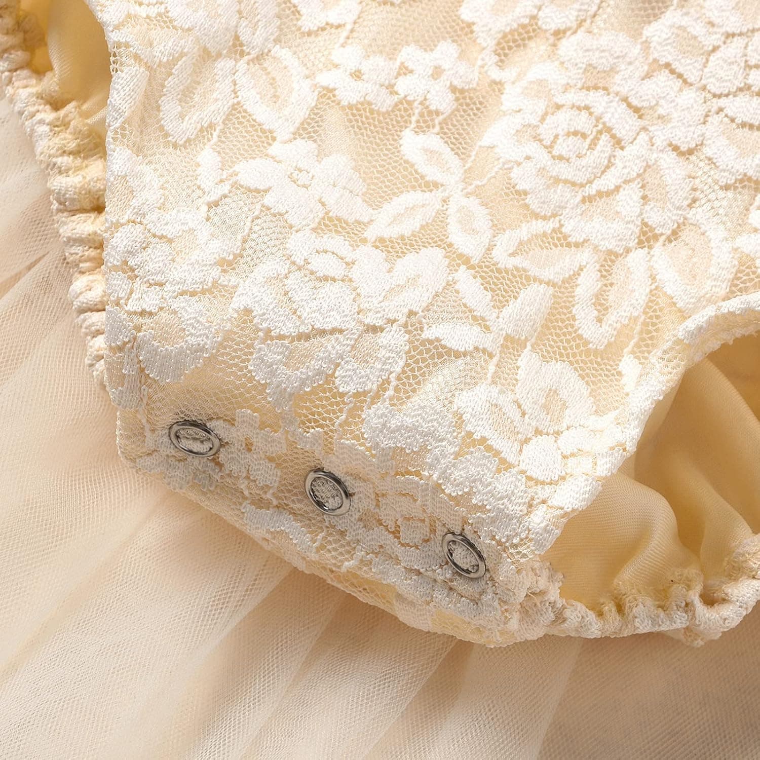 Baby Girls 1st Birthday Outfit Lace Romper Princess Tutu Dress Headband Cake Smash Clothes for Photo Shoot 2Pcs Sets