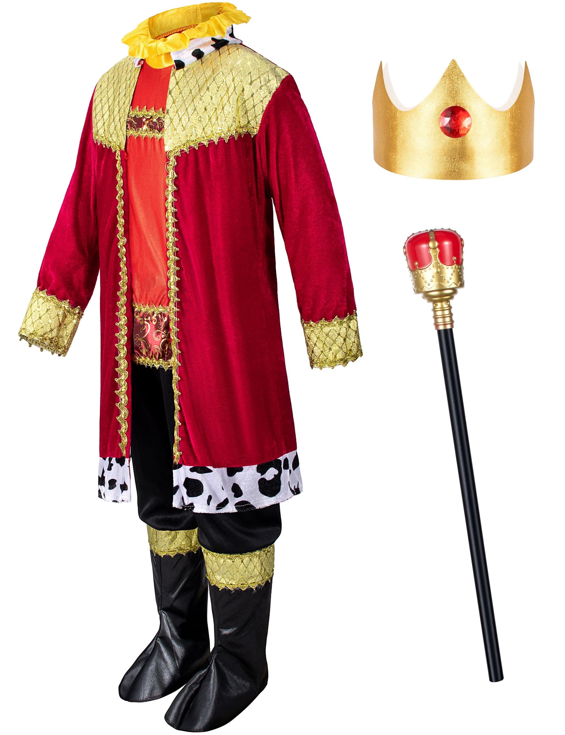 Elibelle Boys' Red Royal Birthday & Halloween Cosplay Outfit