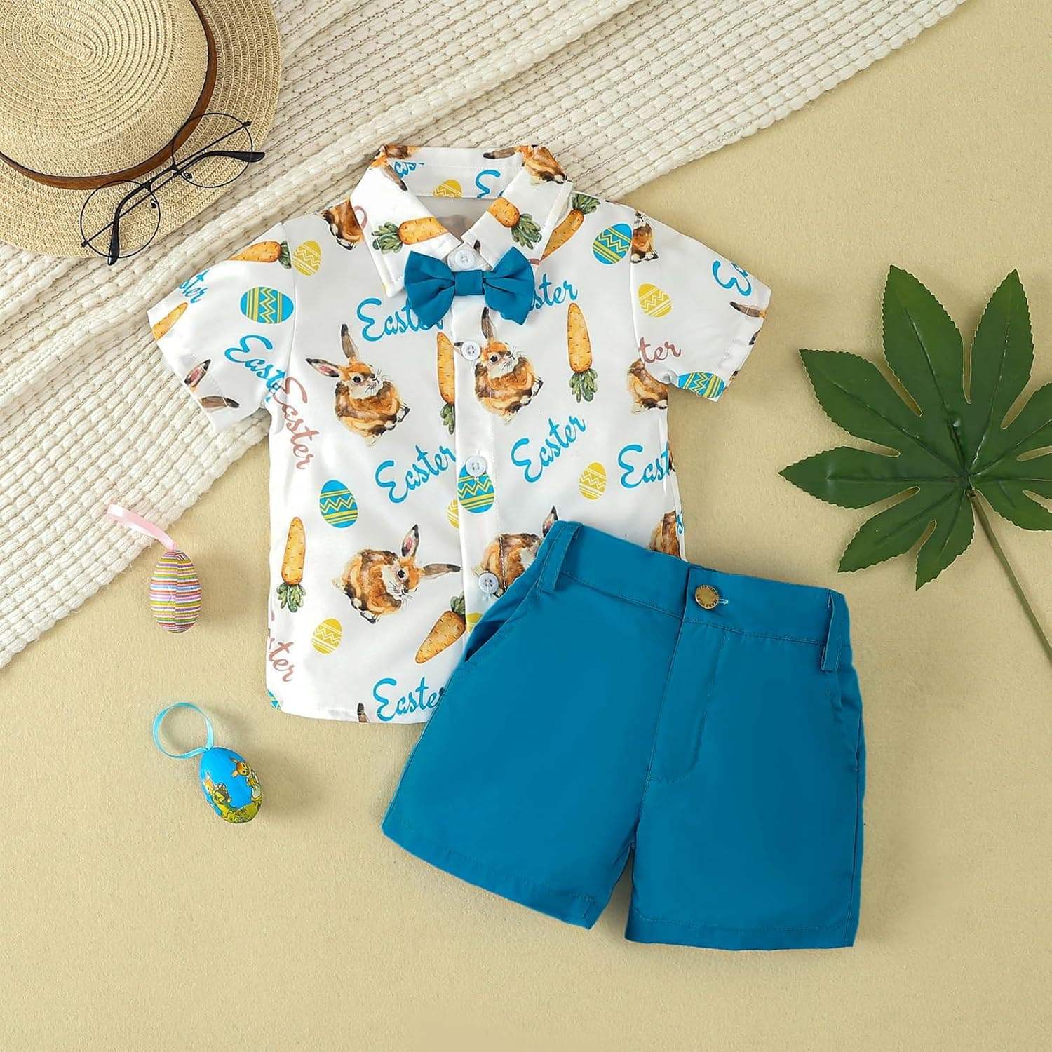 Toddler Baby Boys Valentines Day Outfit Bowtie Dress Shirt with Shorts Pants Set Birthday Cake Smash Photo Shoot