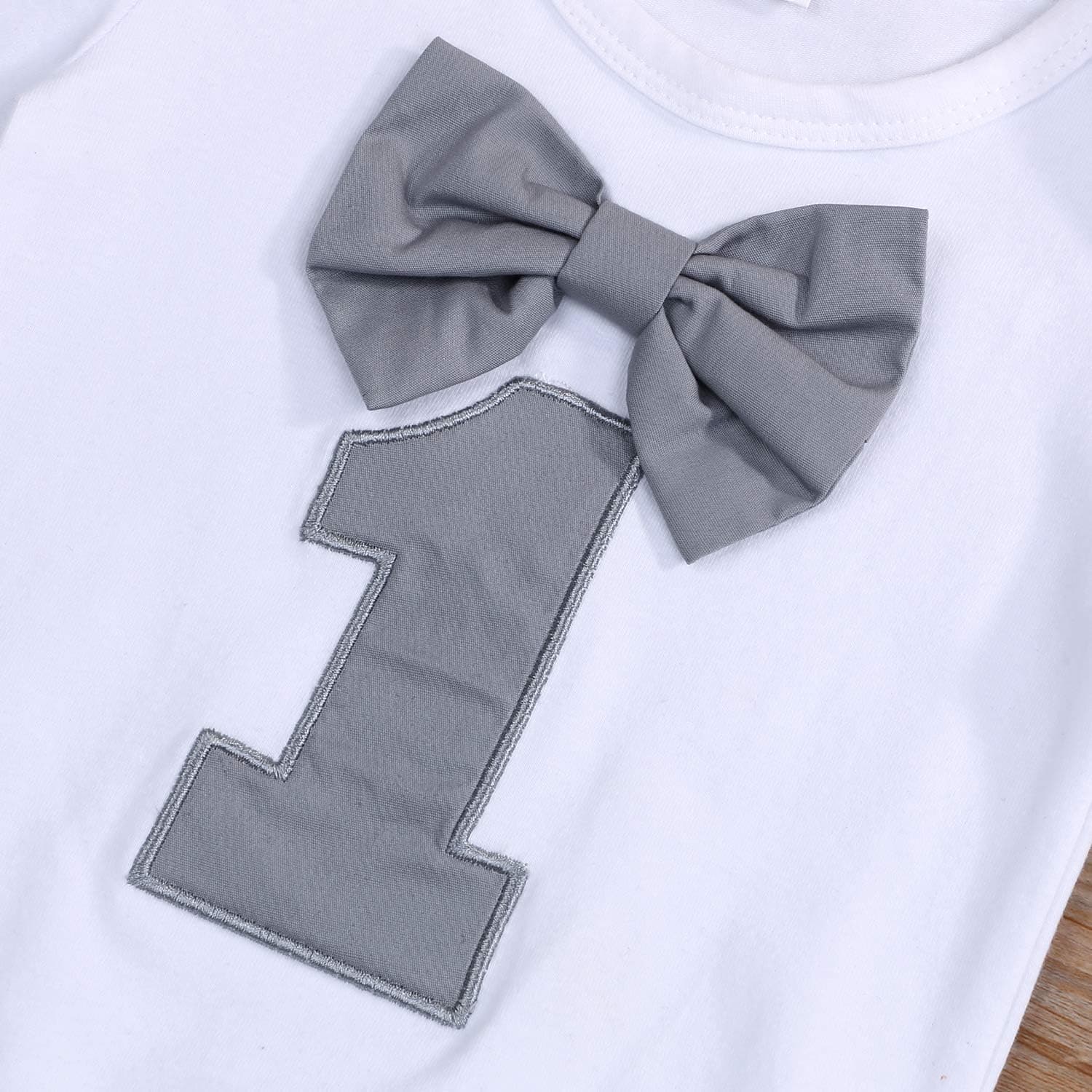 Baby Boy Funny First Birthday Clothes Infant Boy Bow Tie Romper Bodysuit Cake Smash Outfits