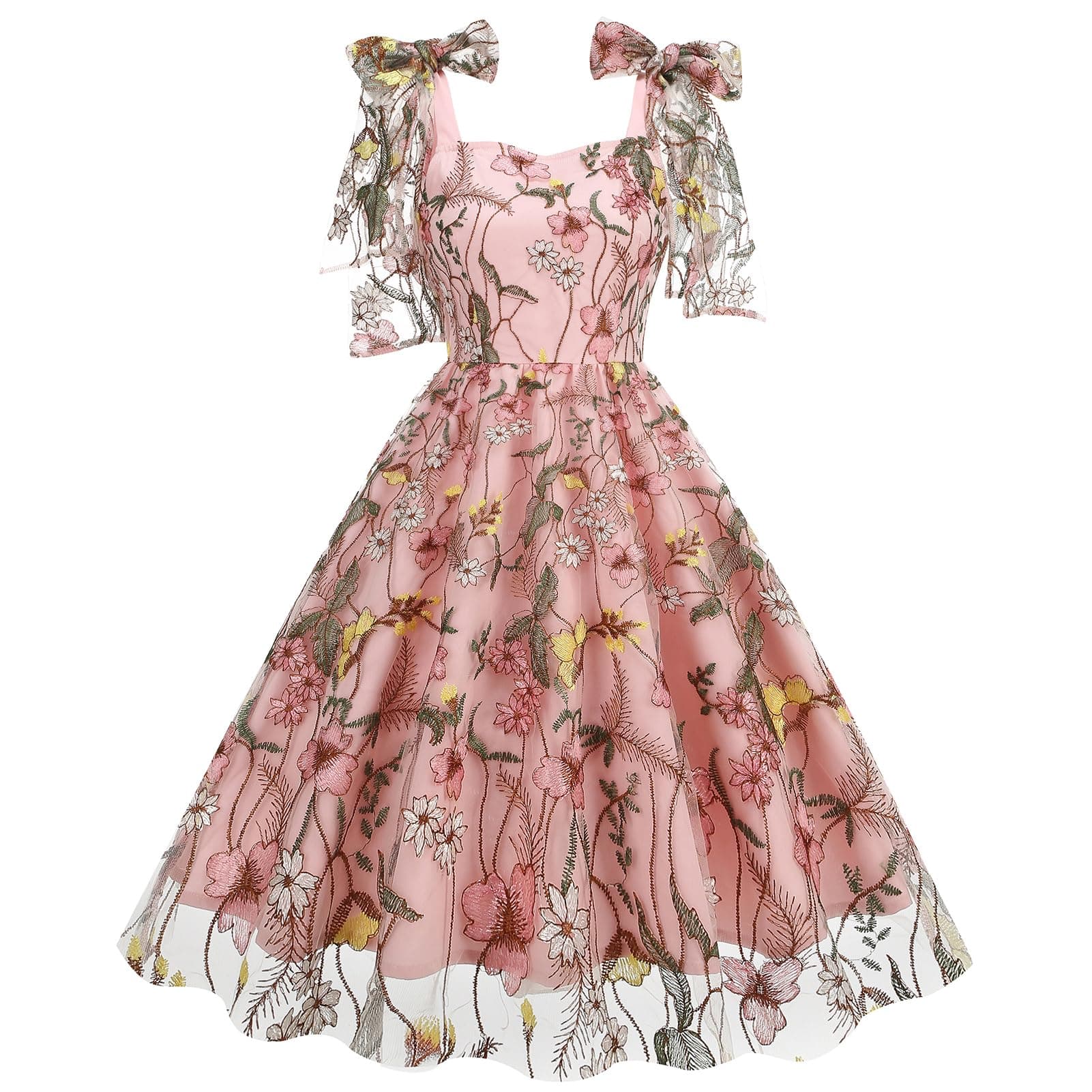 Simple Tulle Dress with Spaghetti Straps for Women's Vintage-themed Wedding Parties