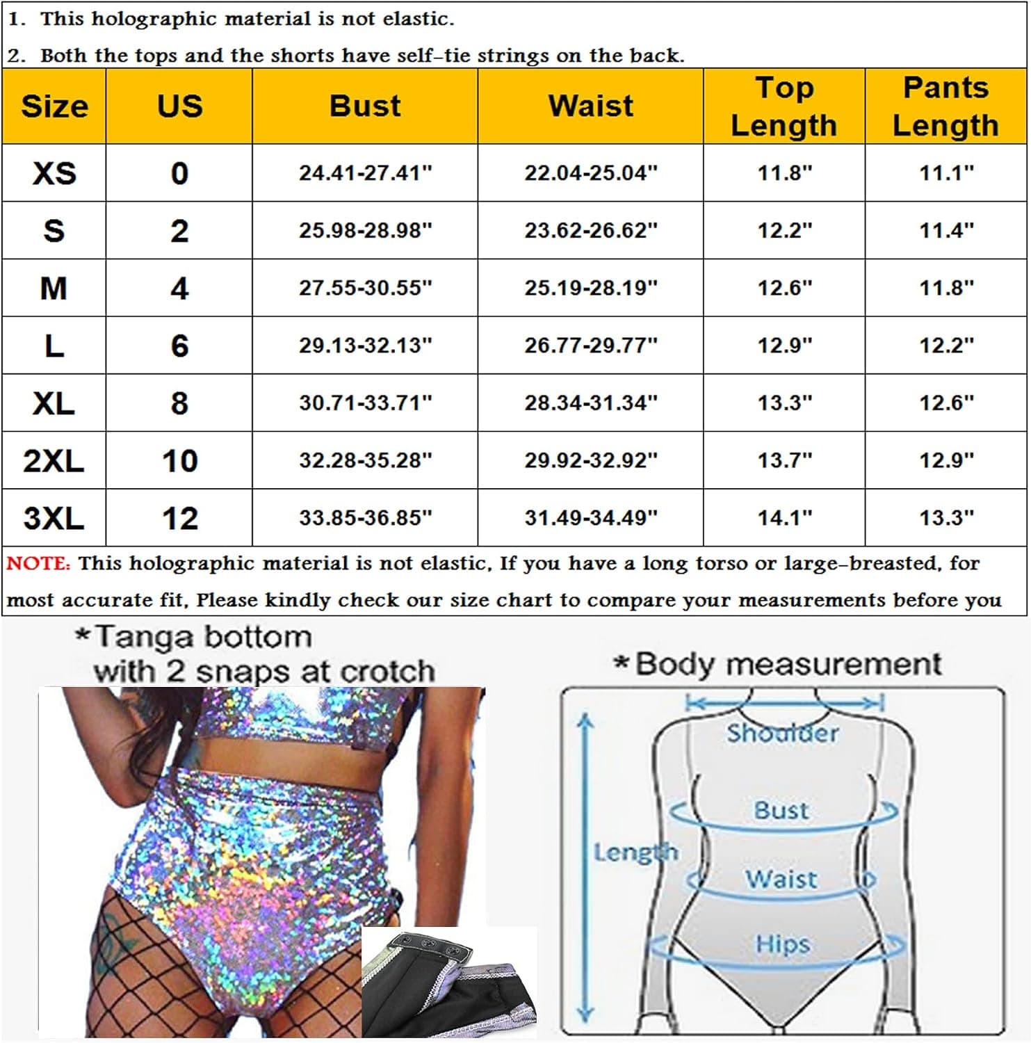 Women Rave Holographic Bodysuit Mini Two Piece Hologram Metallic Silver for Dance Party Clubwear EDM Festival