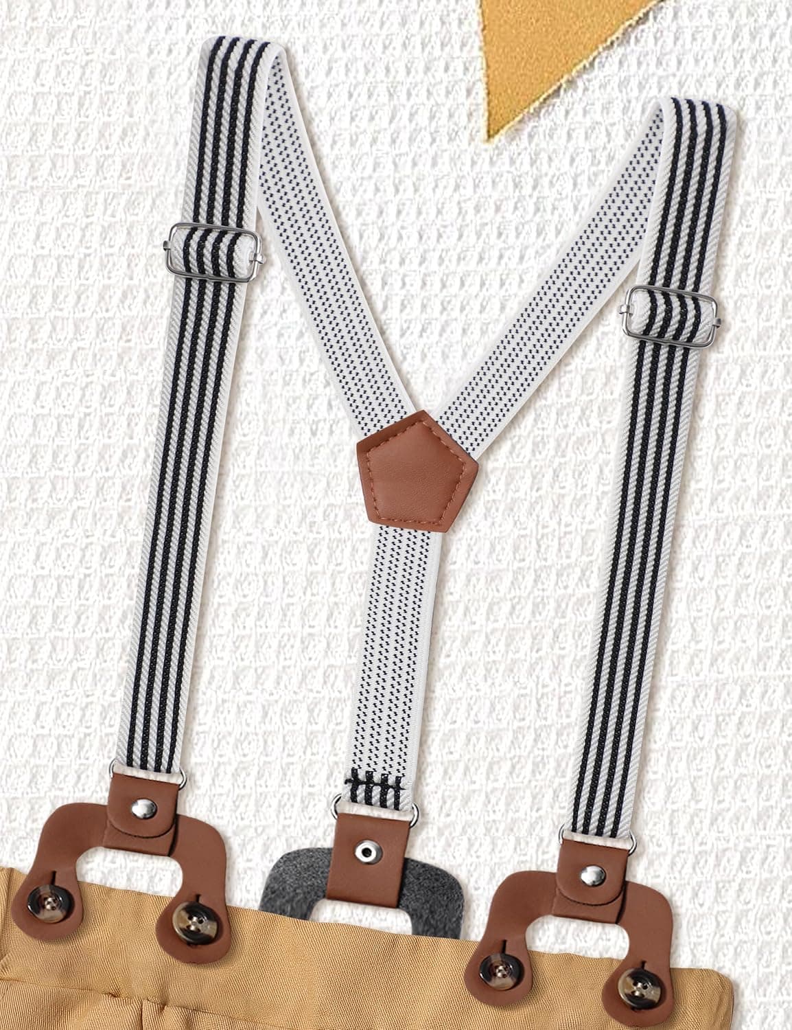 Baby Boy First Birthday Outfit Mr Onederful Bowtie Romper + Suspender Shorts+ Party Hat Cake Smash Outfits