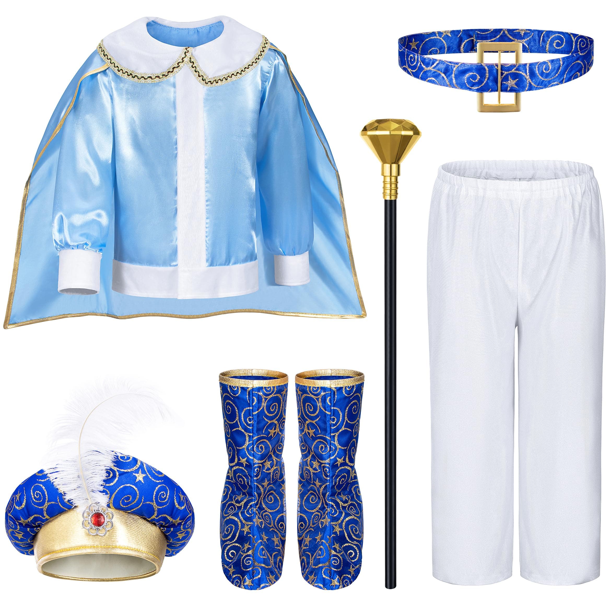 Royal Prince Charming Boys' Birthday & Halloween Costume Dress-Up Outfits for Kids