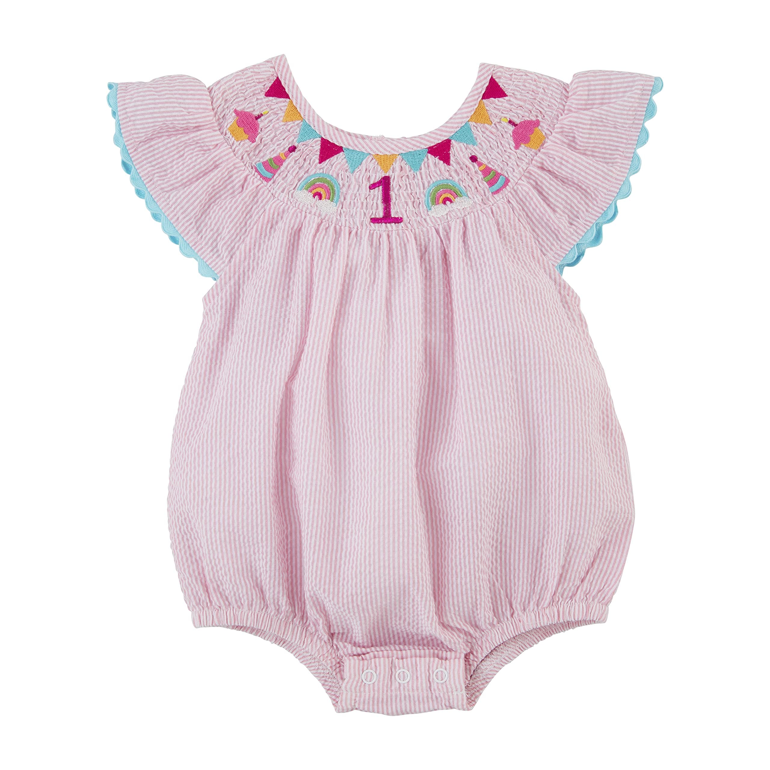 Mud Pie Smocked Birthday Bubble Dress for Girls
