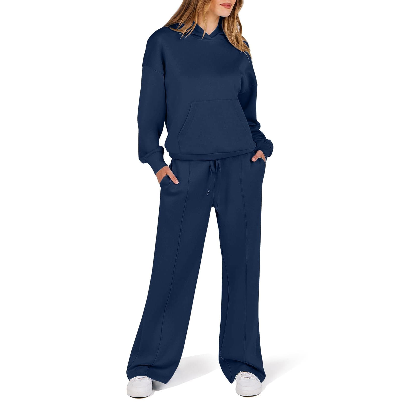 MXTPOV Women's Long-Sleeve Oversized Hoodie & Sweatpants Tracksuit