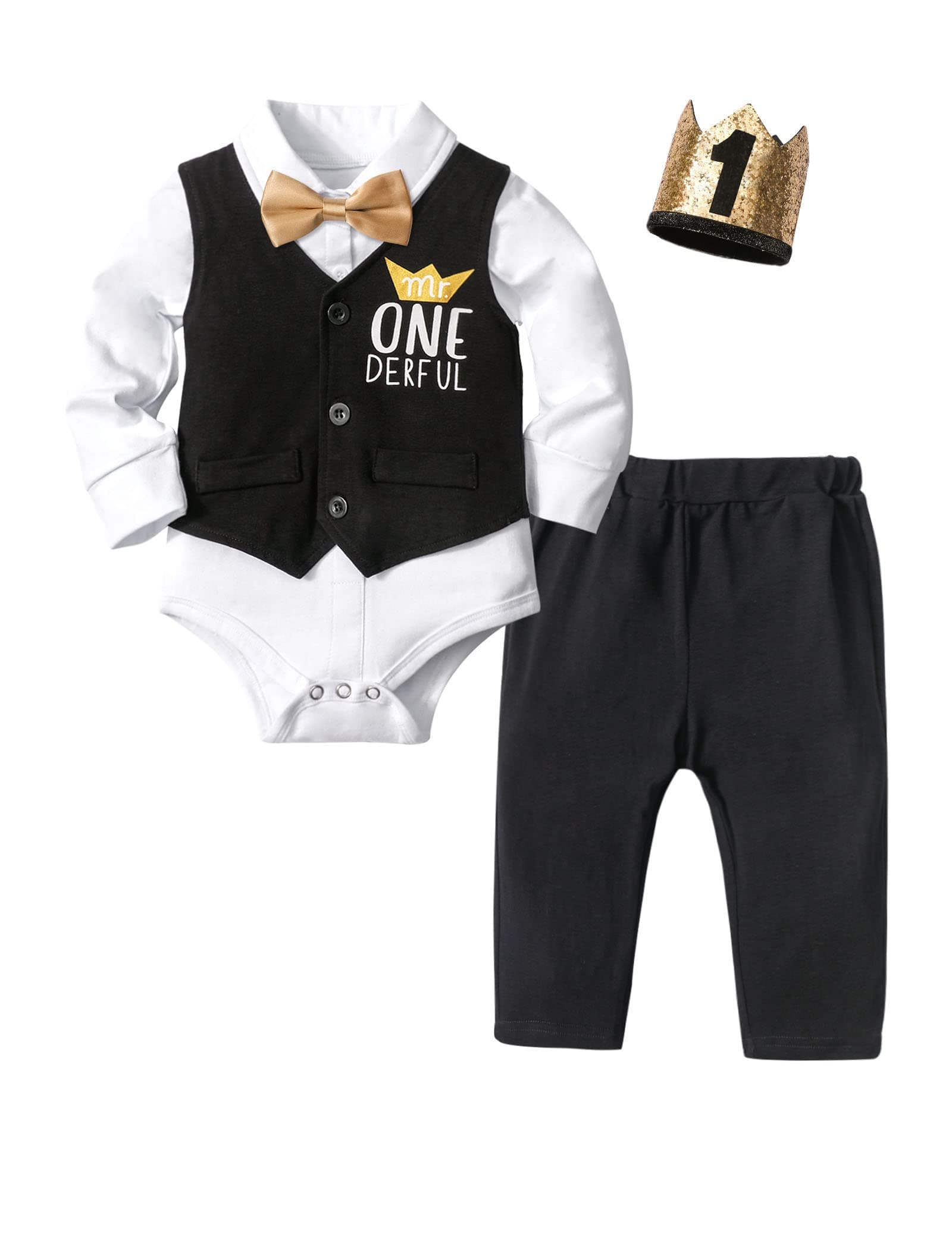 Mr One-derful Baby Boy Birthday Outfit