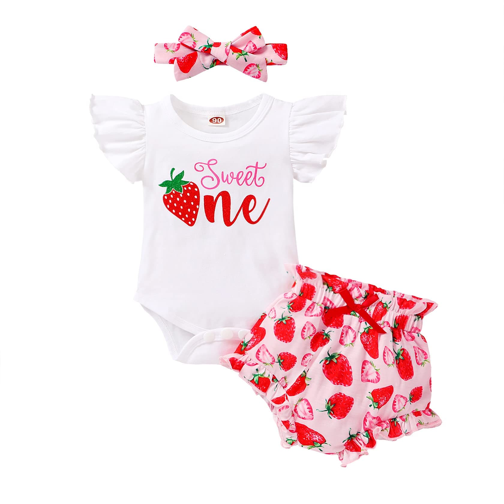 Bumble Bee Printed Romper Shorts for 1st Birthday Girls