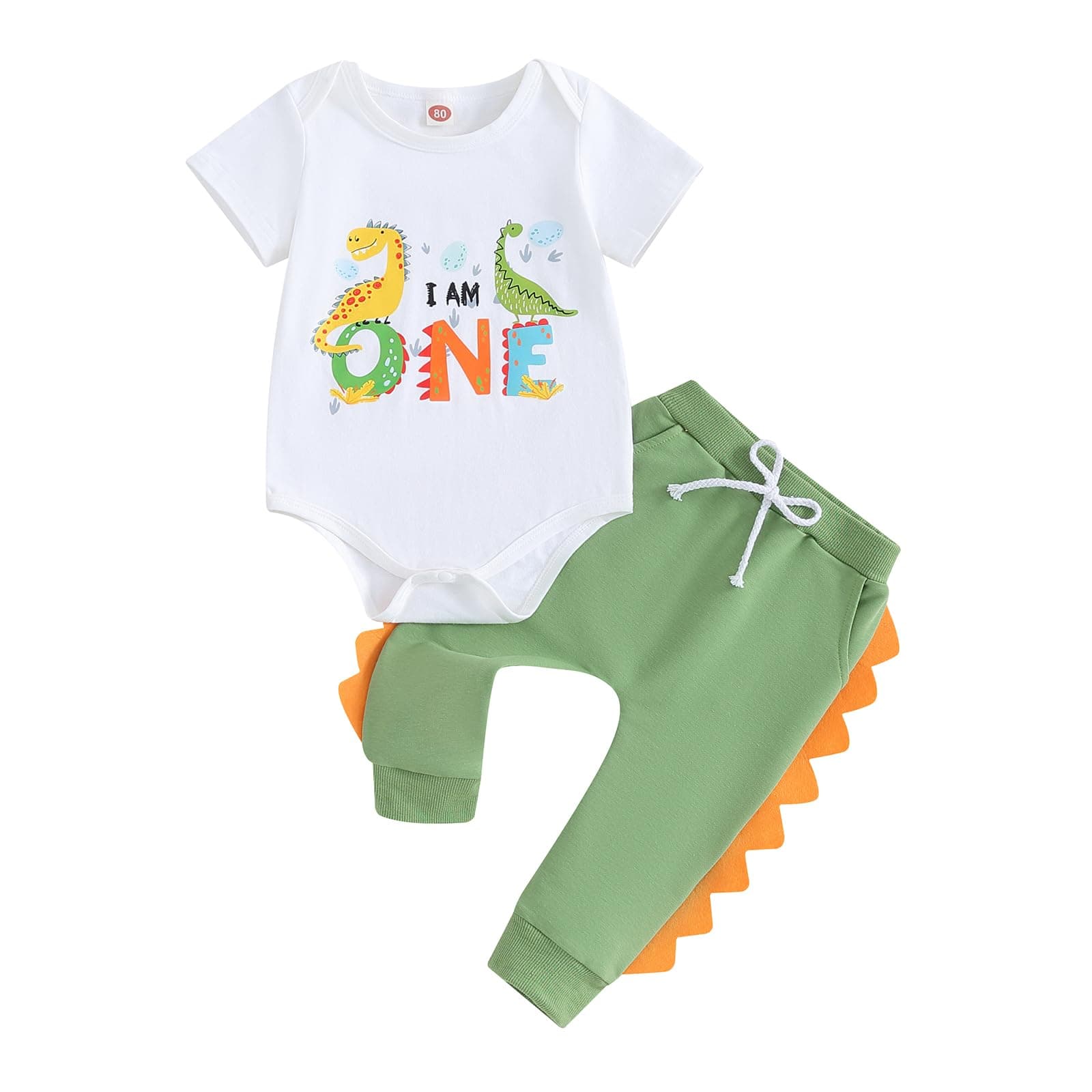 Dcohmch First Birthday Boy Dinosaur Outfit for One-Year-Old
