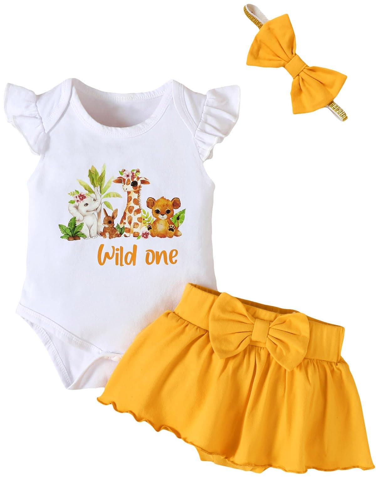 Wild One First Birthday Outfit for Baby Girl