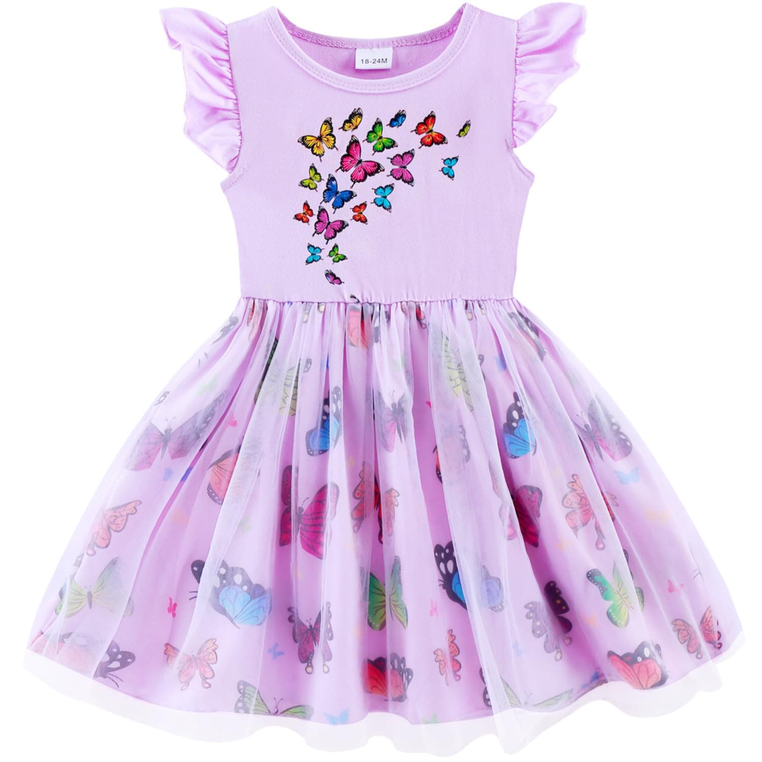 Gothletic Little Girls Tulle Tutu Dress for 2-7Y Summer Sundress