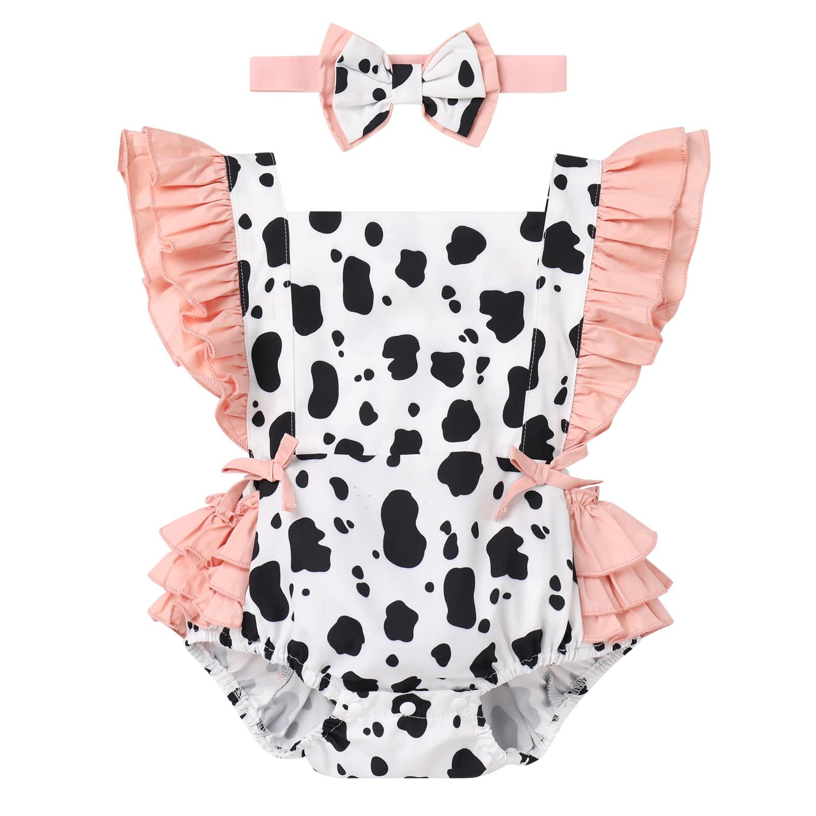 IMEKIS Dalmatian Baby Girl Halloween Costume with Headband