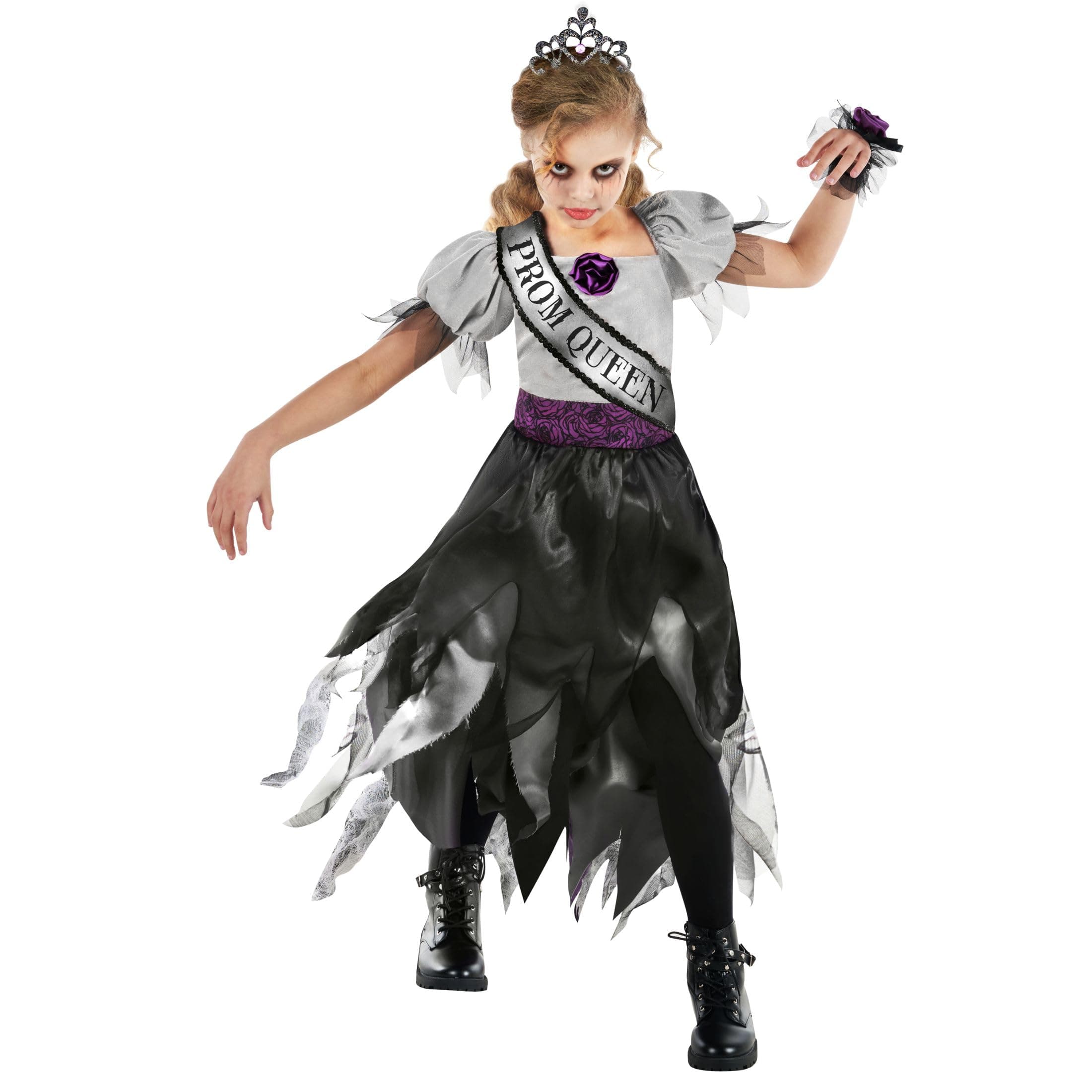 Scary Spooky Prom Queen Costume for Girls