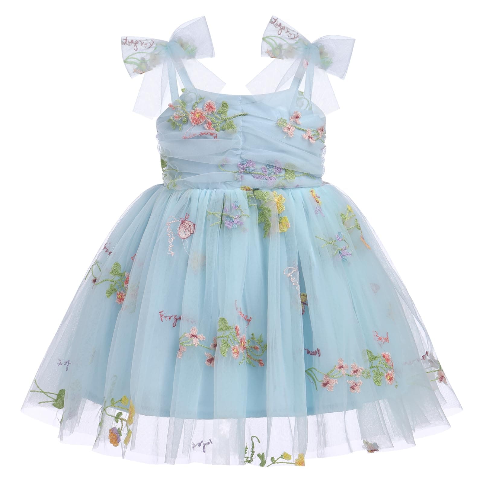 Toddler Baby Girl Birthday Princess Dress with Shiny Confetti – Boho Rainbow Cake Smash Outfit (1-6T)